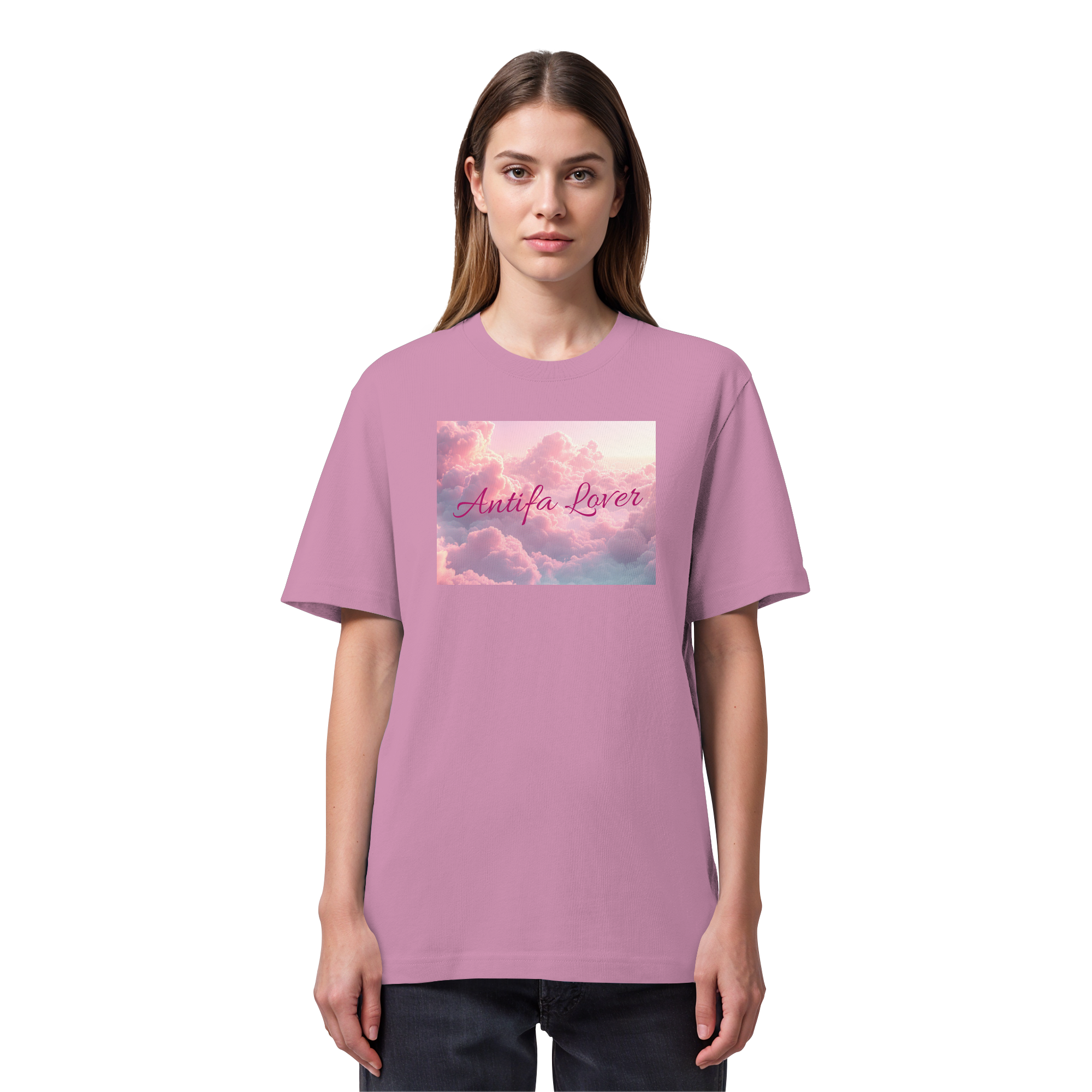 Antifa Lover Backprint - Organic Heavy T-Shirt