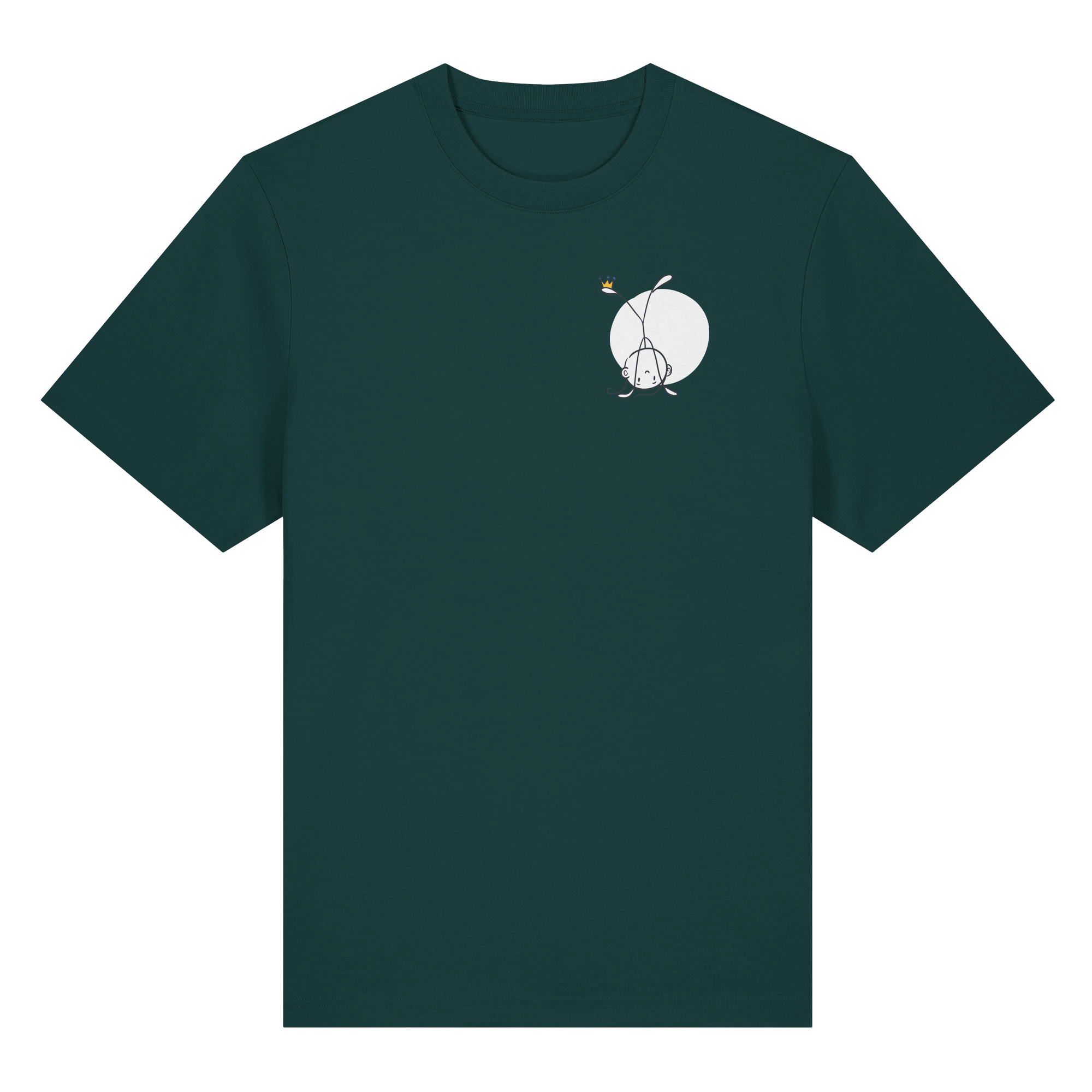 Seelenmännchen "Handstand Edition" Brustprint (dunkel) - Organic Heavy T-Shirt