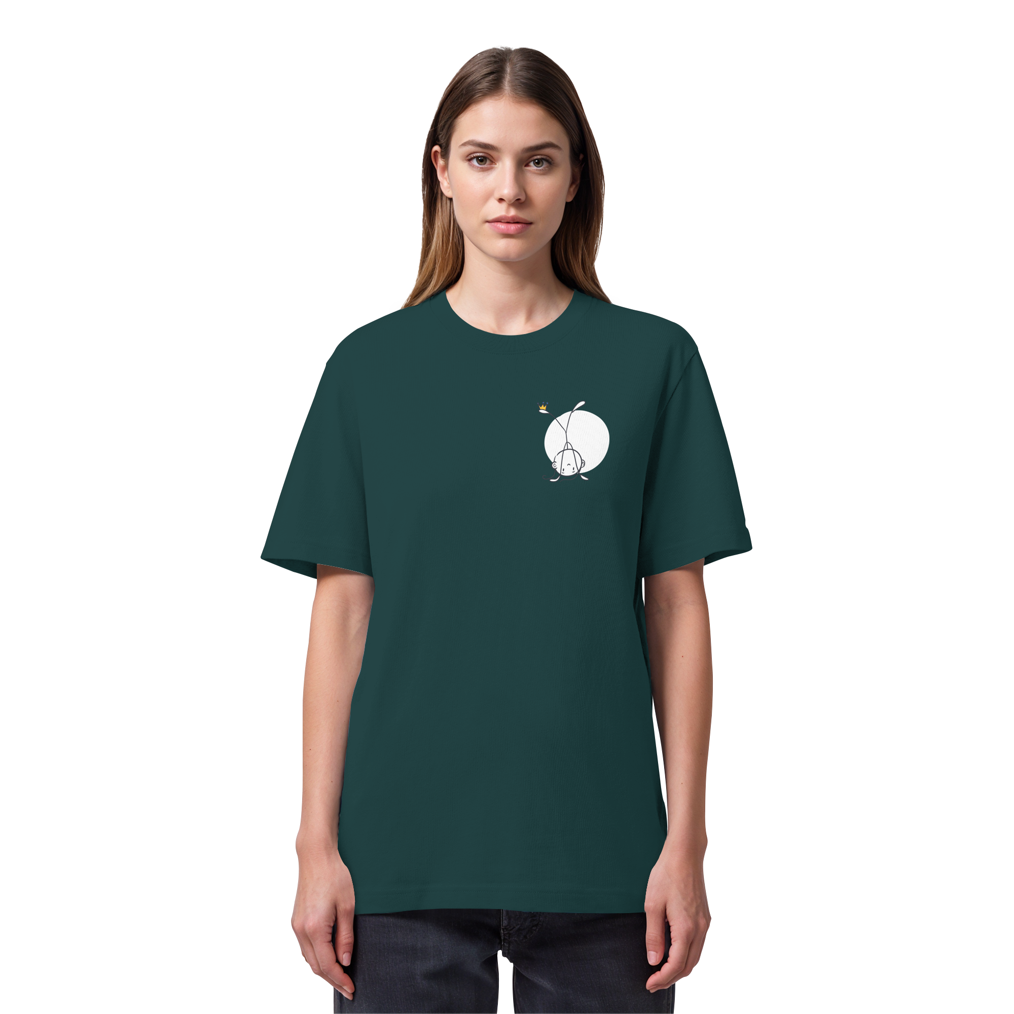 Seelenmännchen "Handstand Edition" Brustprint (dunkel) - Organic Heavy T-Shirt