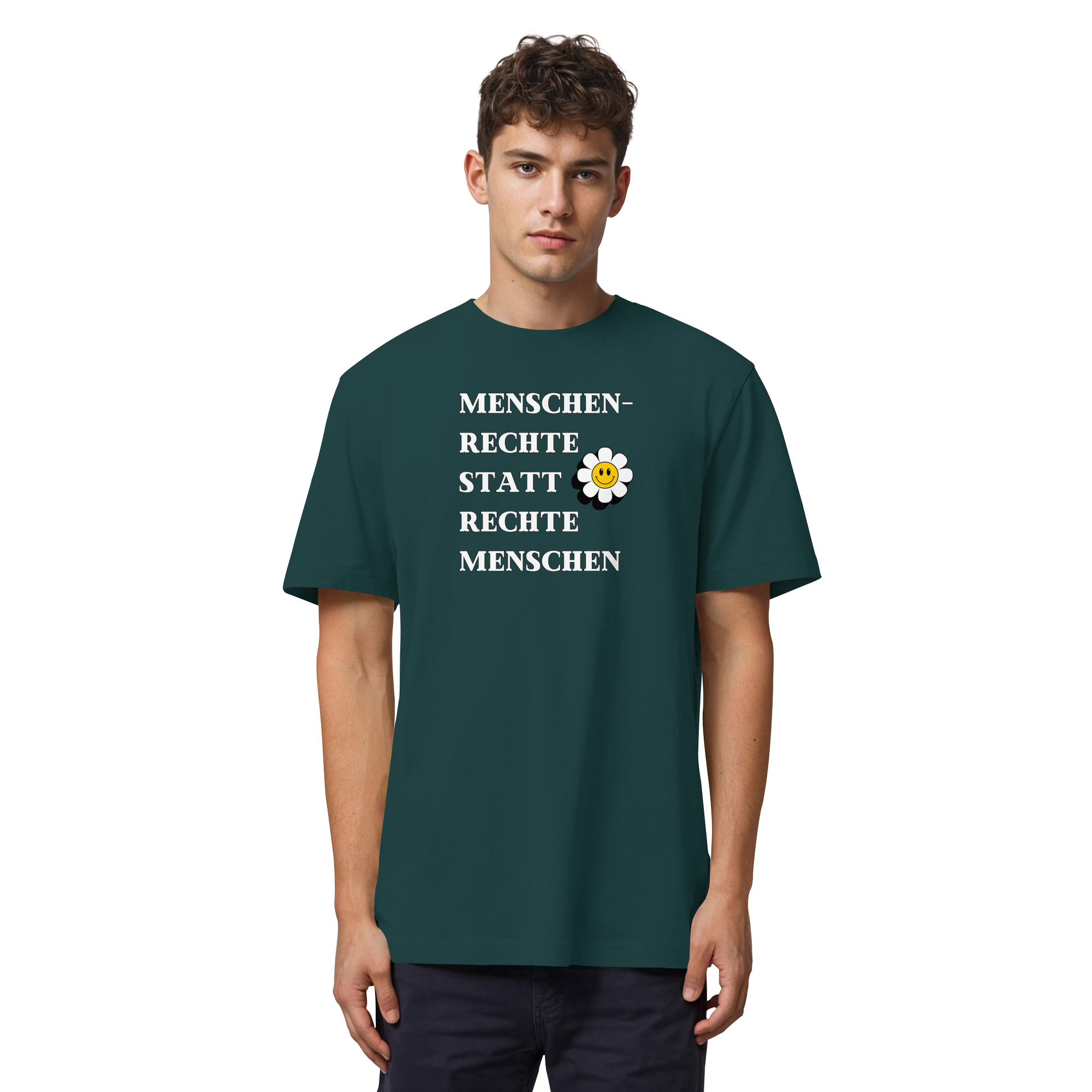 Menschenrechte statt rechte Menschen - Organic Heavy T-Shirt