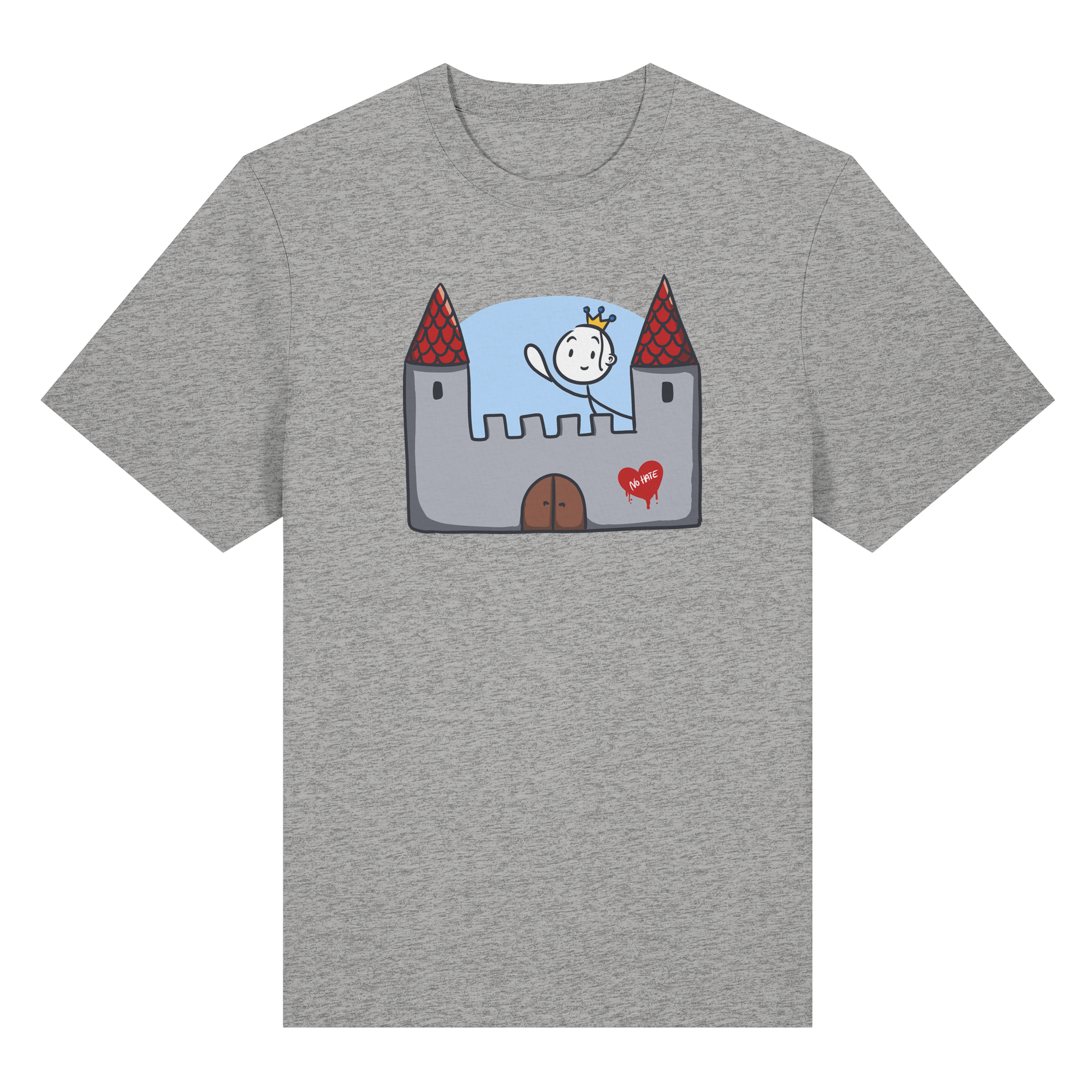 Seelenmännchen "Schloss Edition" Frontprint (hell) - Organic Heavy T-Shirt