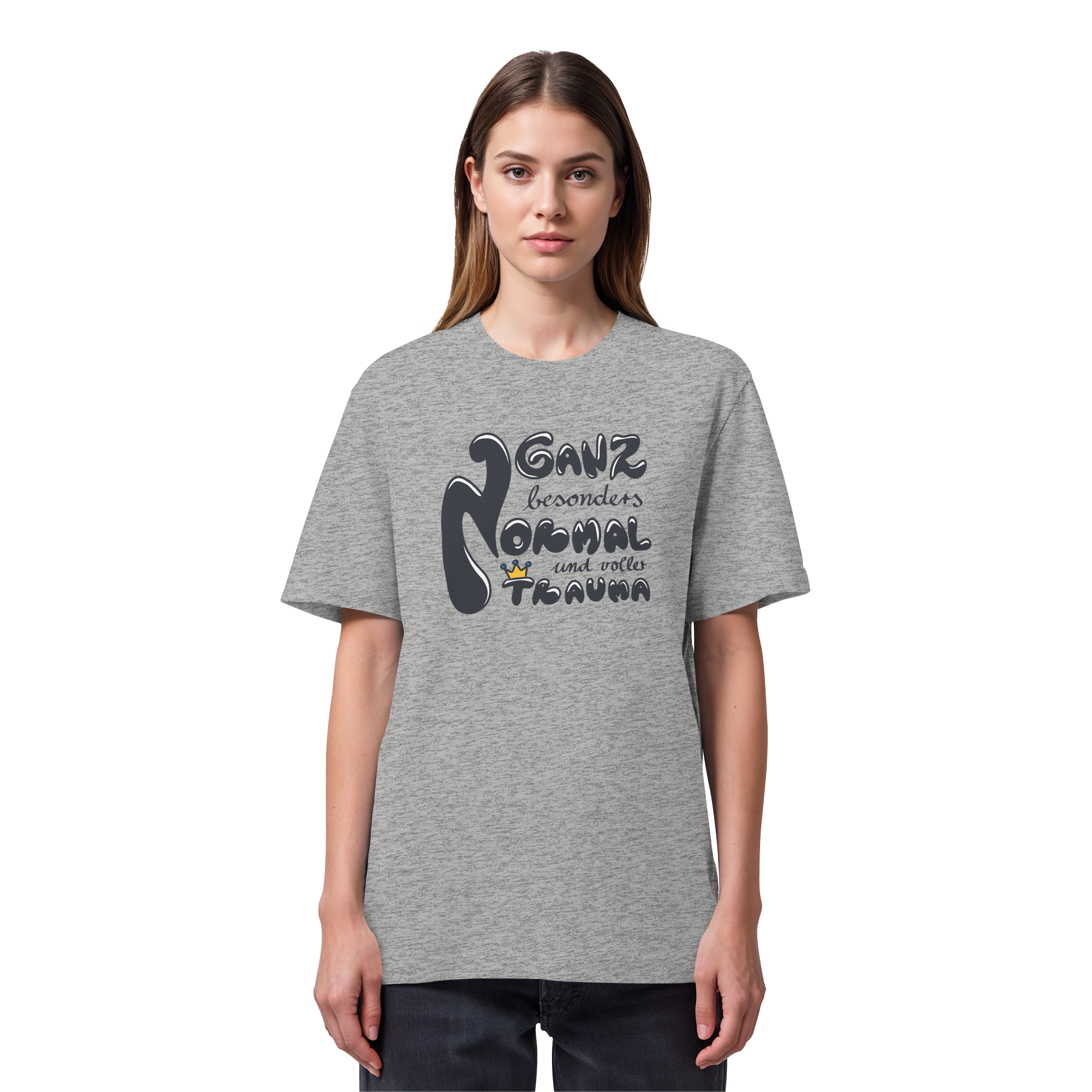 Ganz besonders Normal und voller Trauma "Schwarze Edition" - Organic Heavy T-Shirt