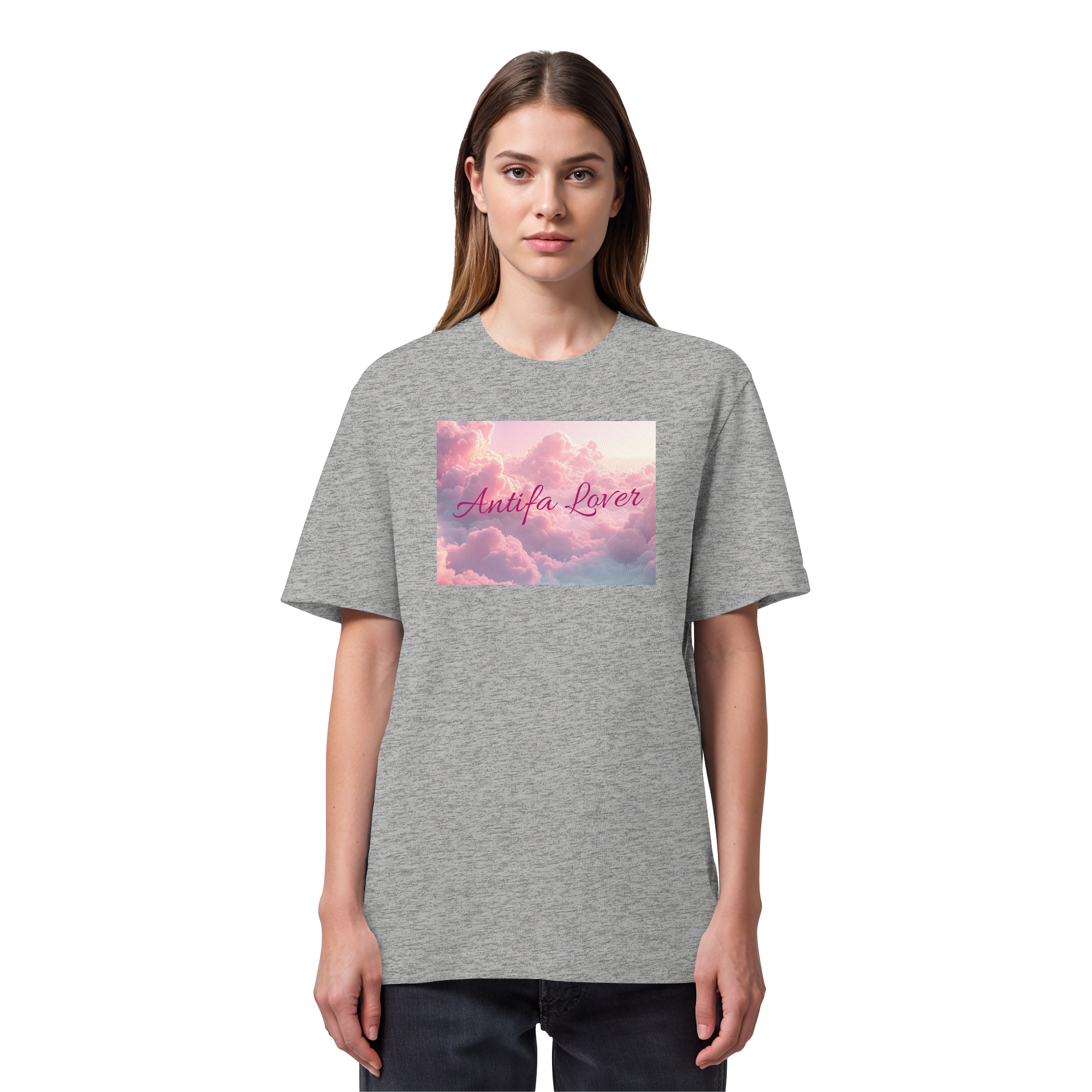 Antifa Lover Backprint - Organic Heavy T-Shirt