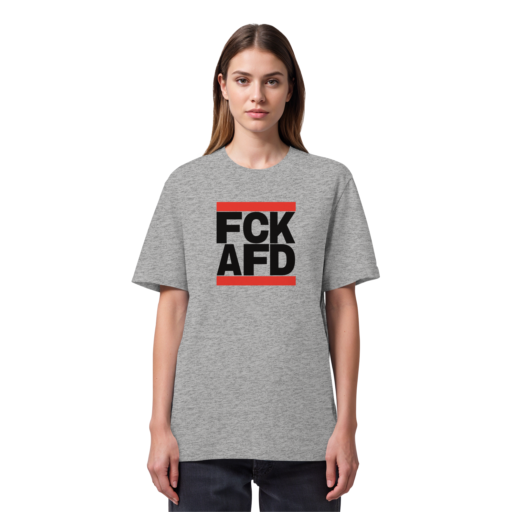FCK AFD (schwarze Schrift) - Organic Heavy T-Shirt