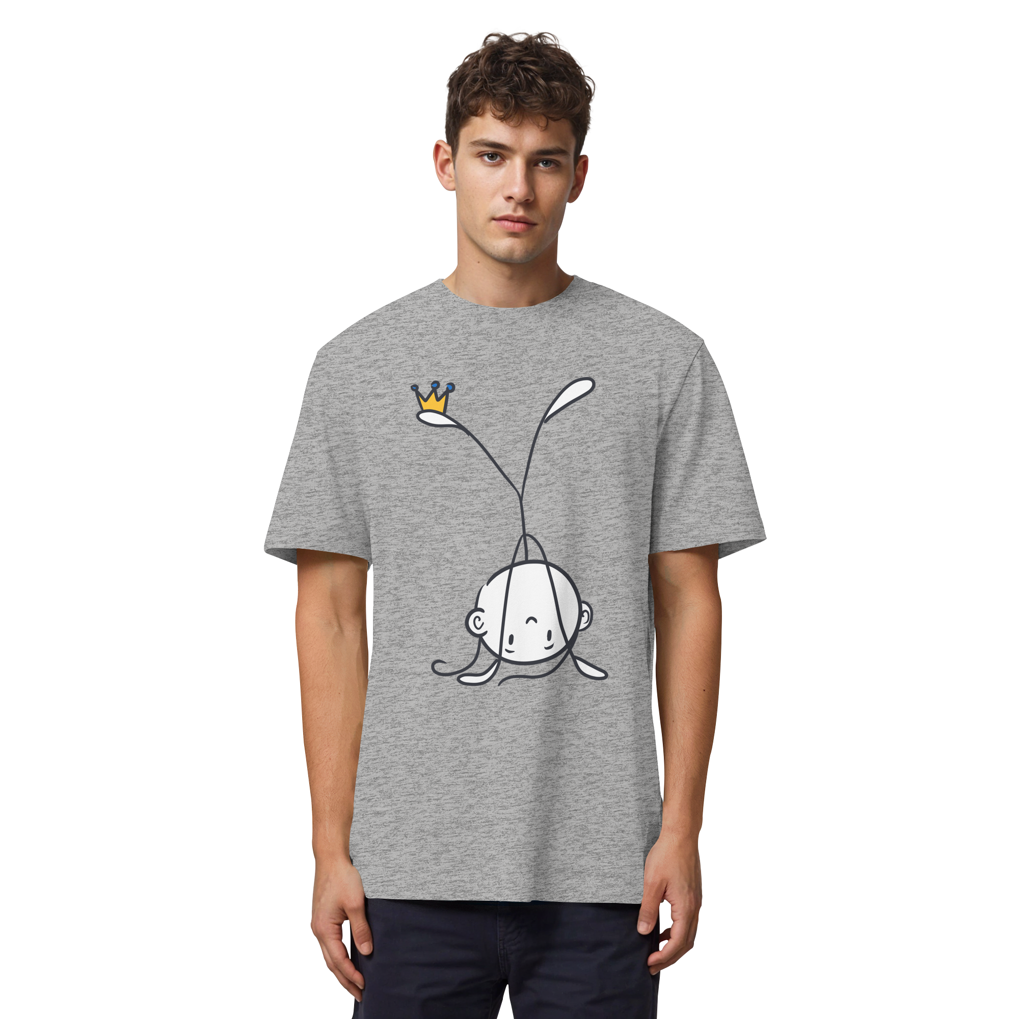 Seelenmännchen "Handstand Edition" Frontprint (hell) - Organic Heavy T-Shirt