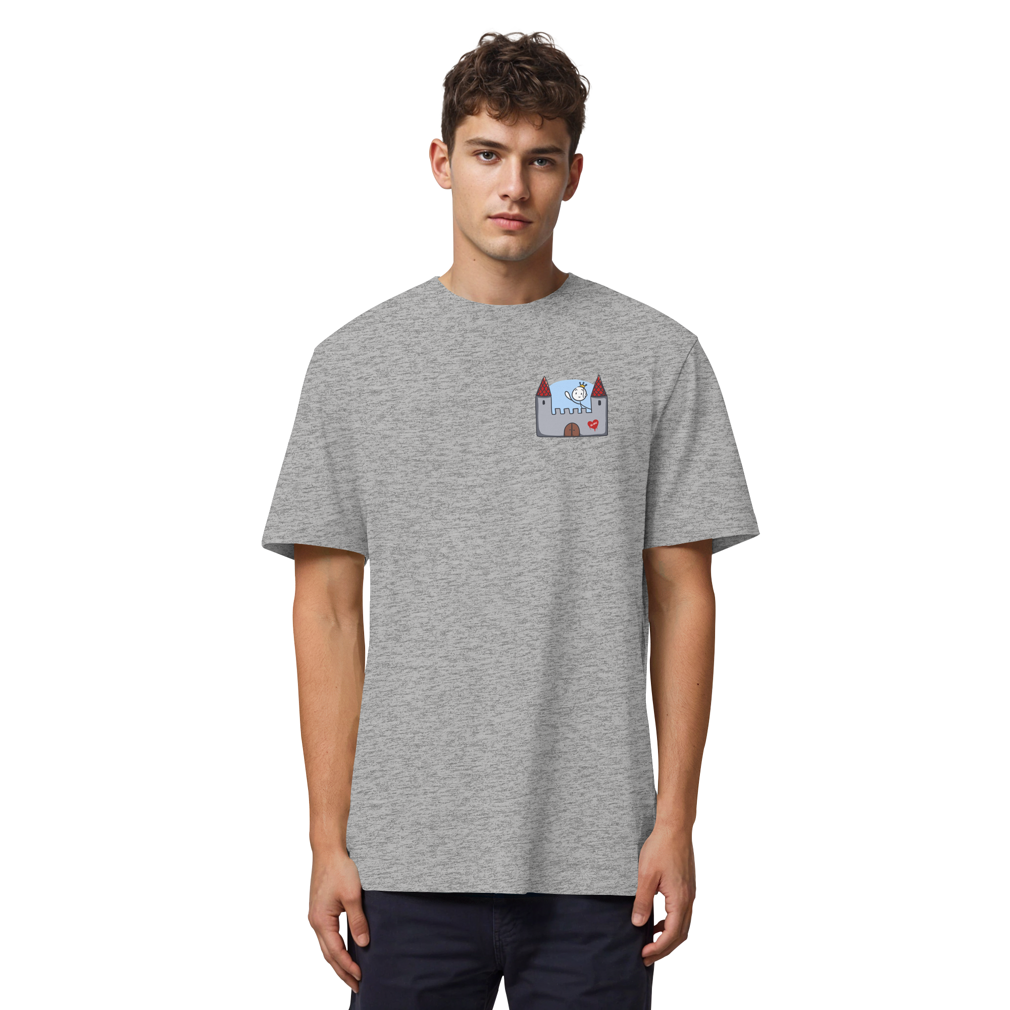 Hier und jetzt bin ich in Sicherheit "Schwarze Edition" Backprint - Organic Heavy T-Shirt