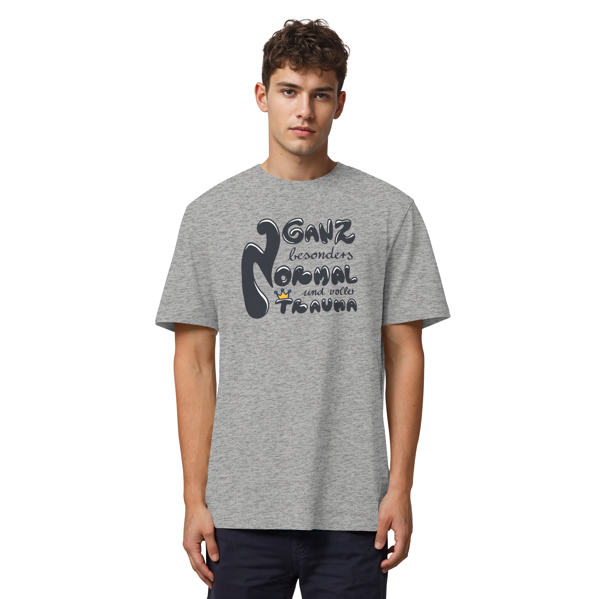 Ganz besonders Normal und voller Trauma "Schwarze Edition" - Organic Heavy T-Shirt