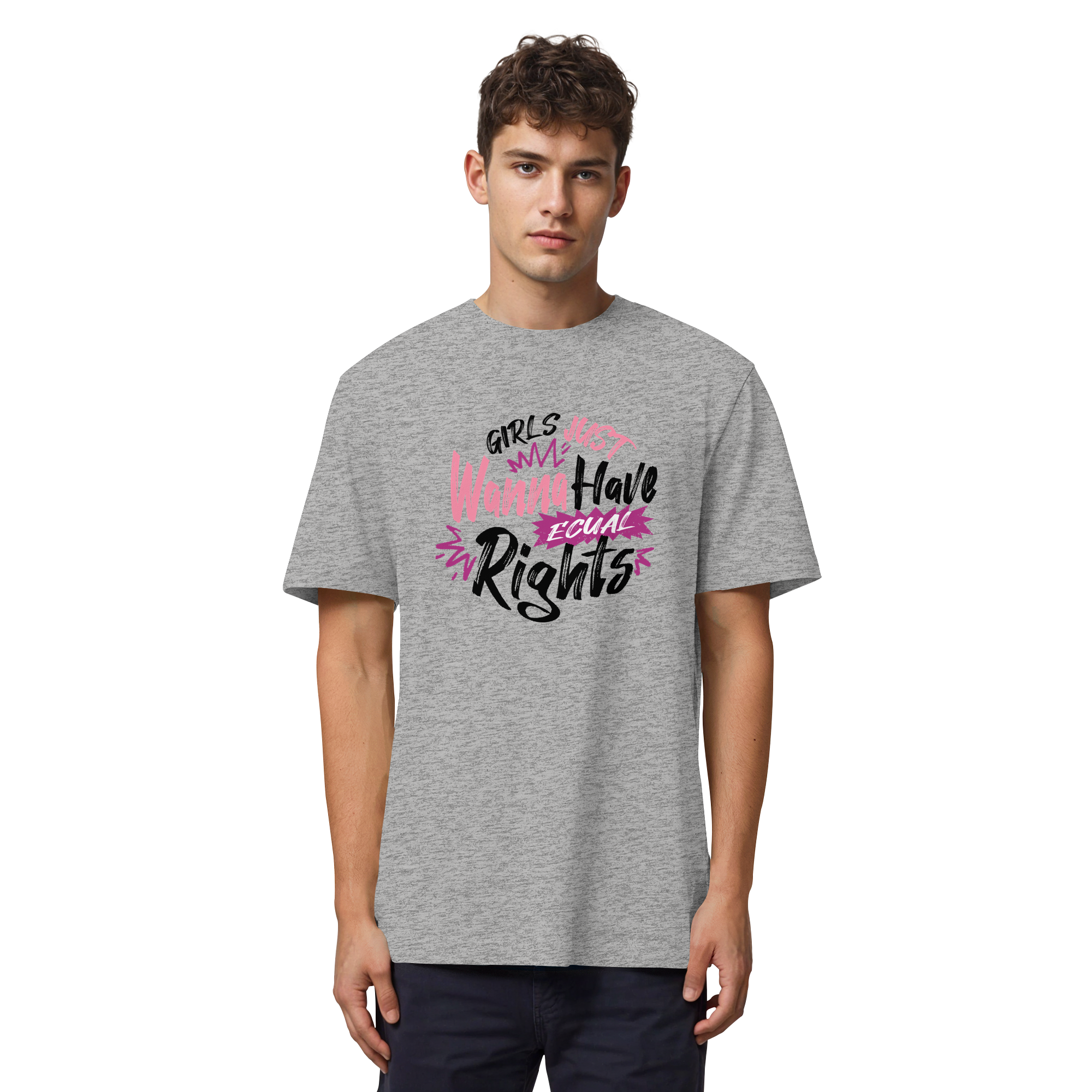 Girls Just Wanna Have Equal Rights - Organic Heavy T-Shirt