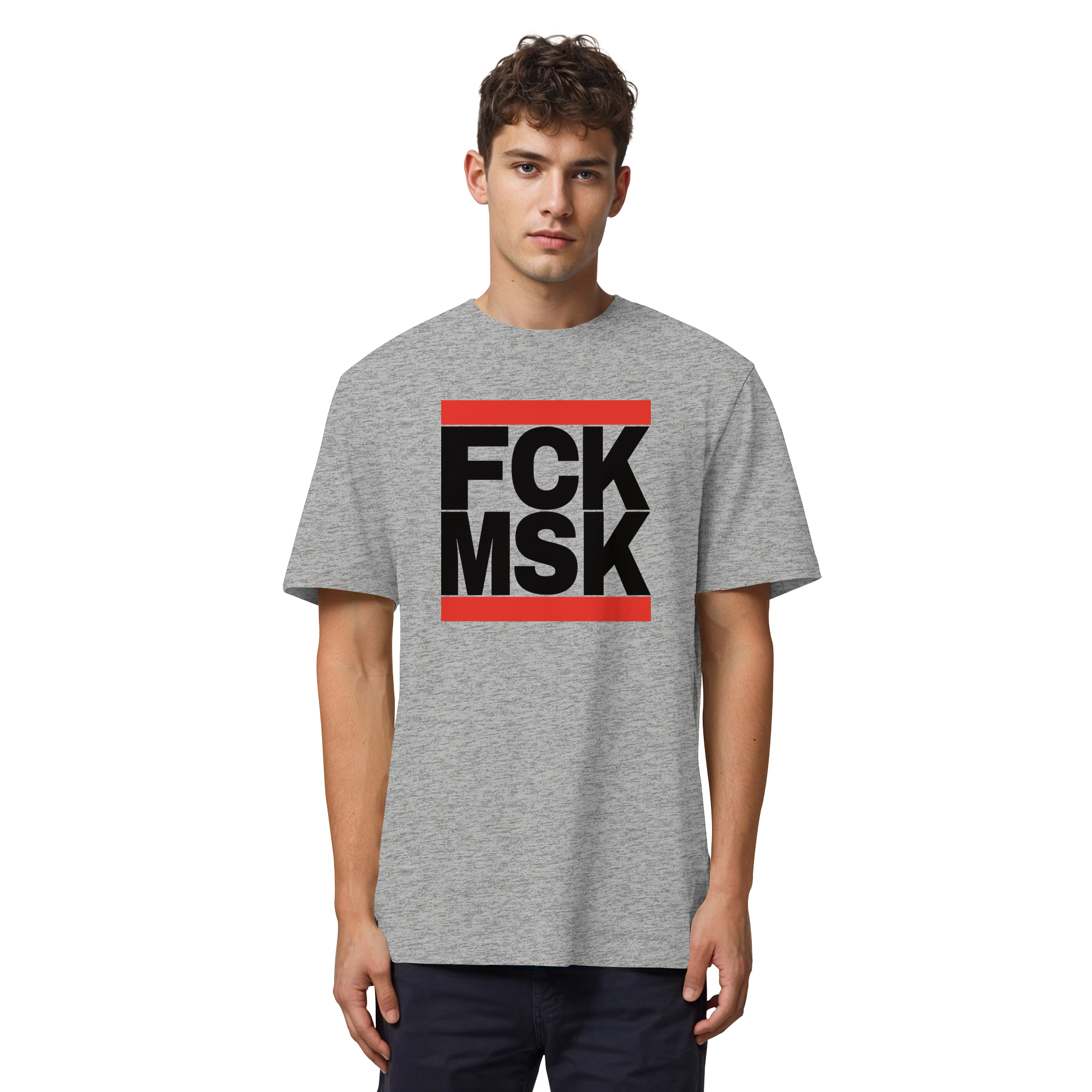 FCK MSK (schwarze Schrift) - Organic Heavy T-Shirt