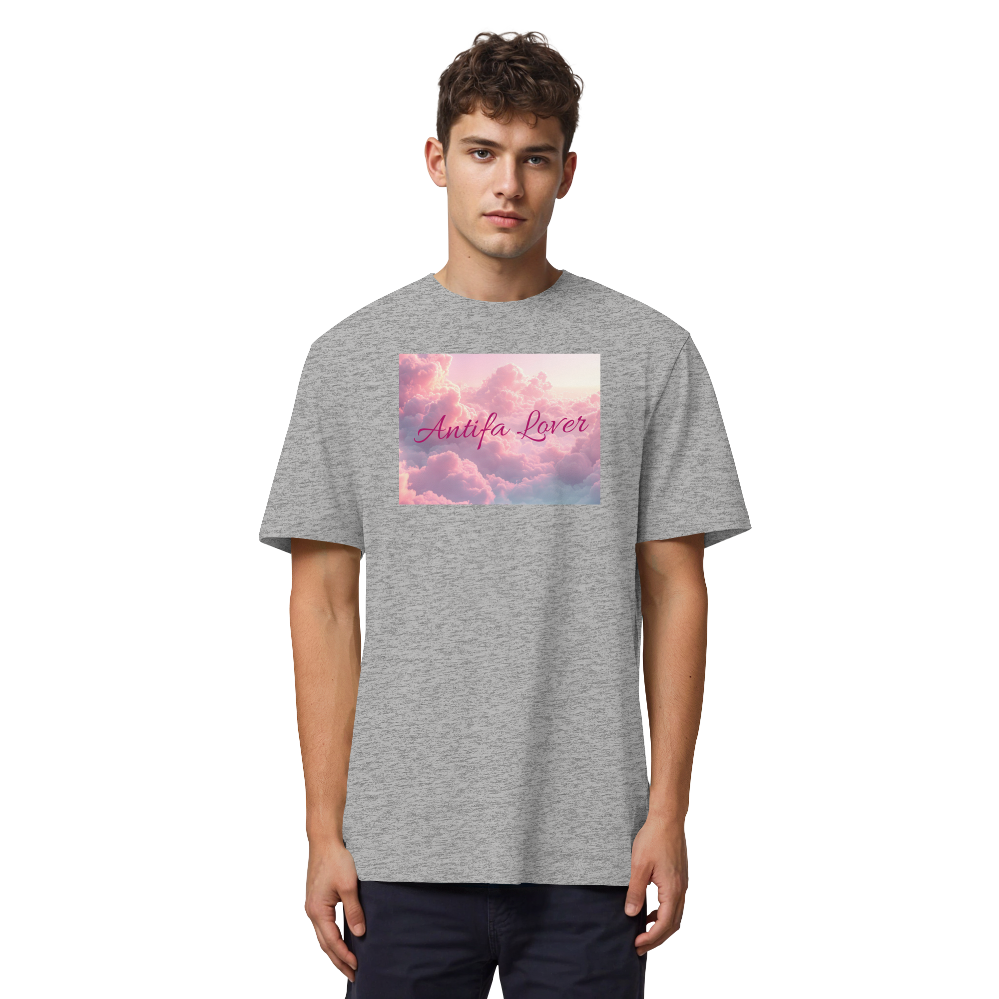 Antifa Lover Backprint - Organic Heavy T-Shirt