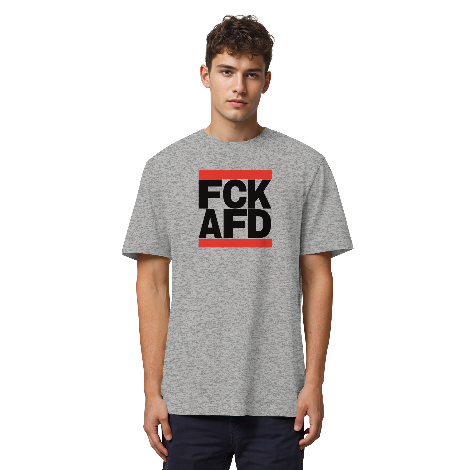FCK AFD (schwarze Schrift) - Organic Heavy T-Shirt