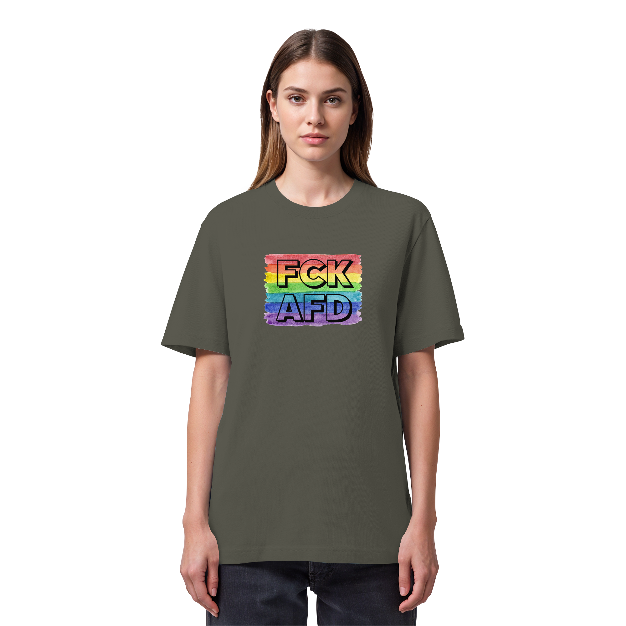 FCK AFD "Rainbow Resistance Edition" - Organic Heavy T-Shirt
