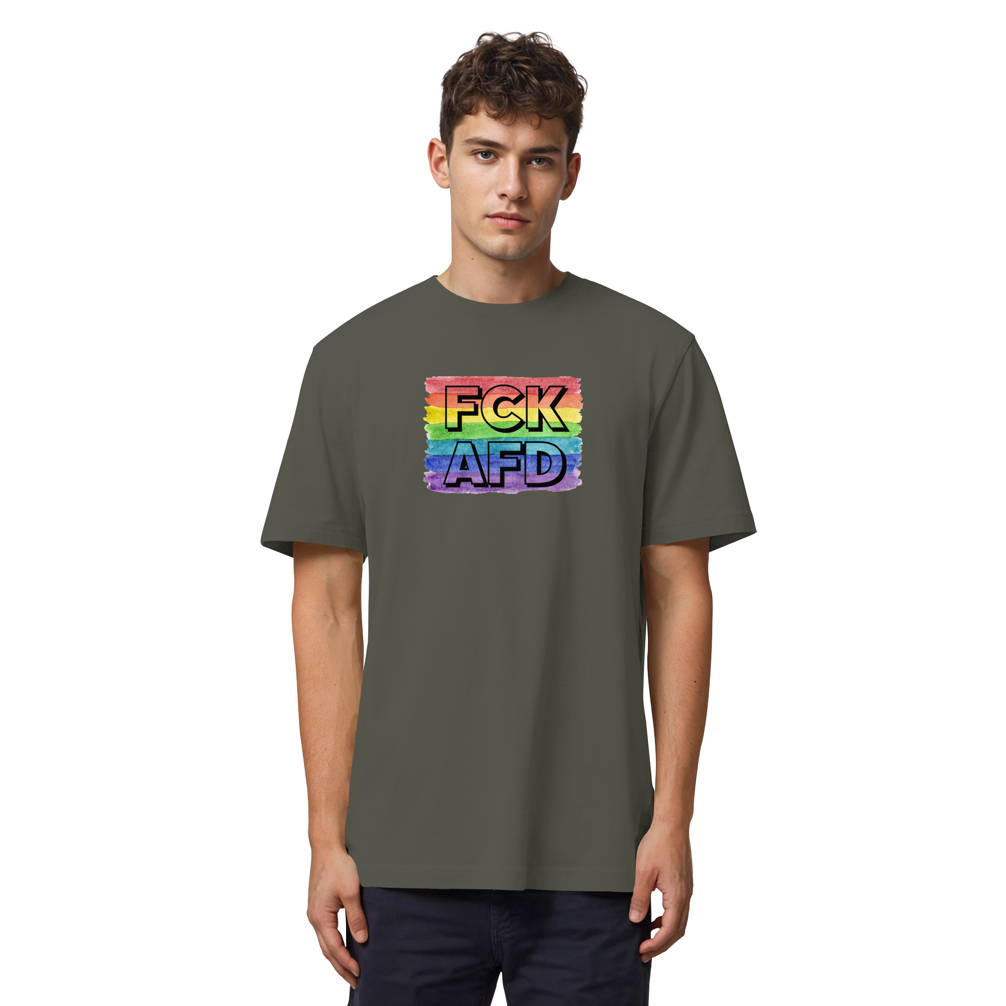 FCK AFD "Rainbow Resistance Edition" - Organic Heavy T-Shirt