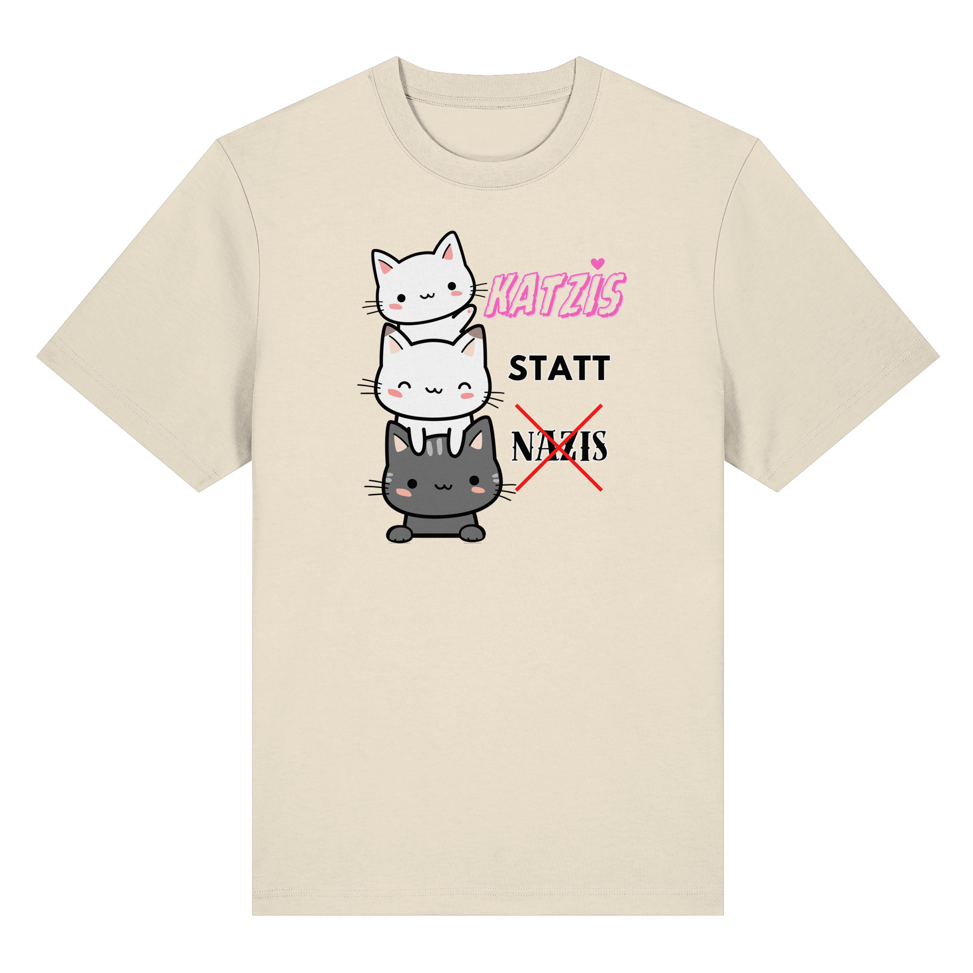 Katzis statt Nazis - Organic Heavy T-Shirt