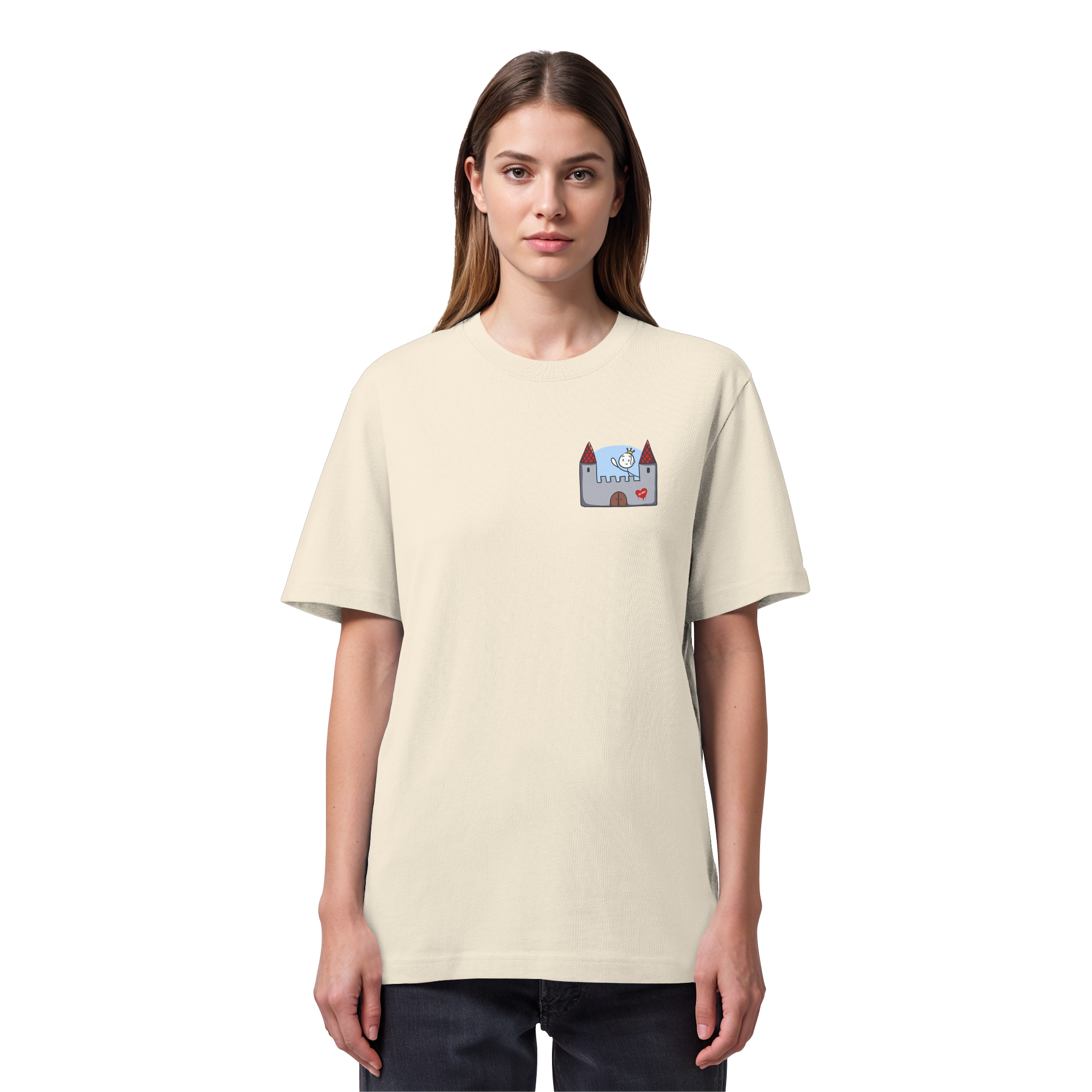 Hier und jetzt bin ich in Sicherheit "Schwarze Edition" Backprint - Organic Heavy T-Shirt