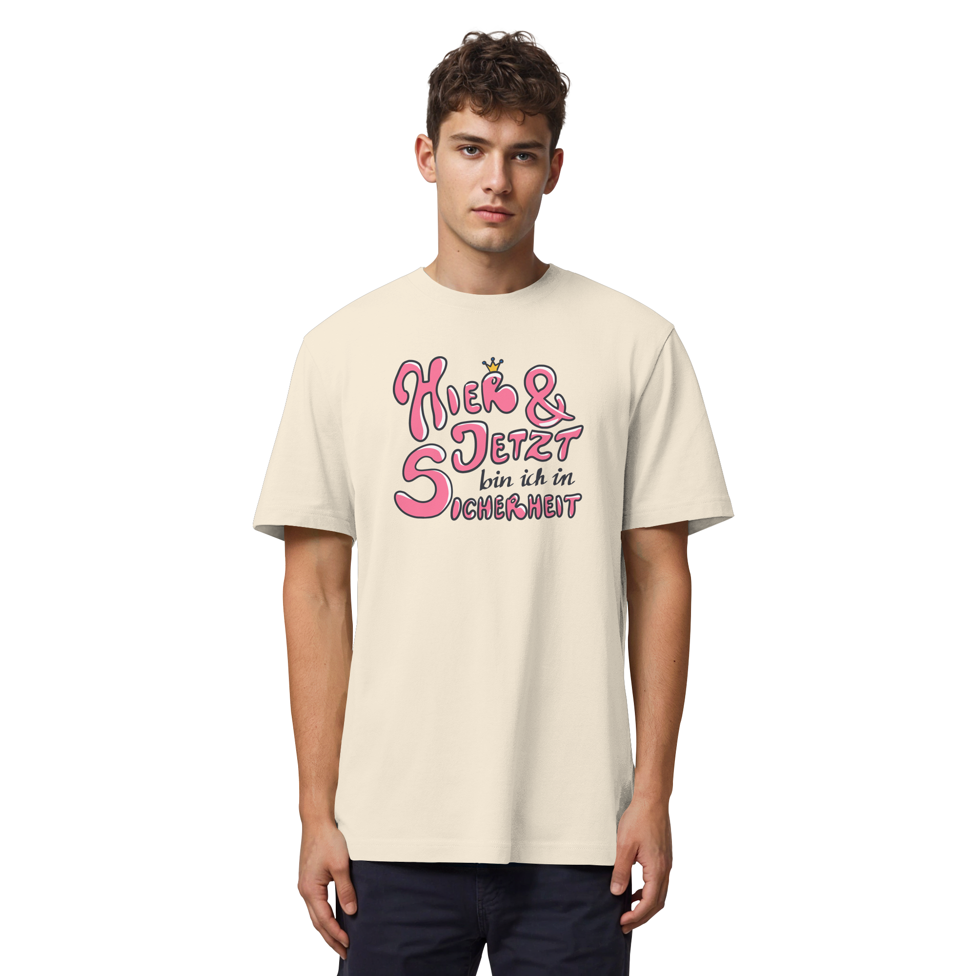 Hier und jetzt bin ich in Sicherheit "Pinke Edition" - Organic Heavy T-Shirt