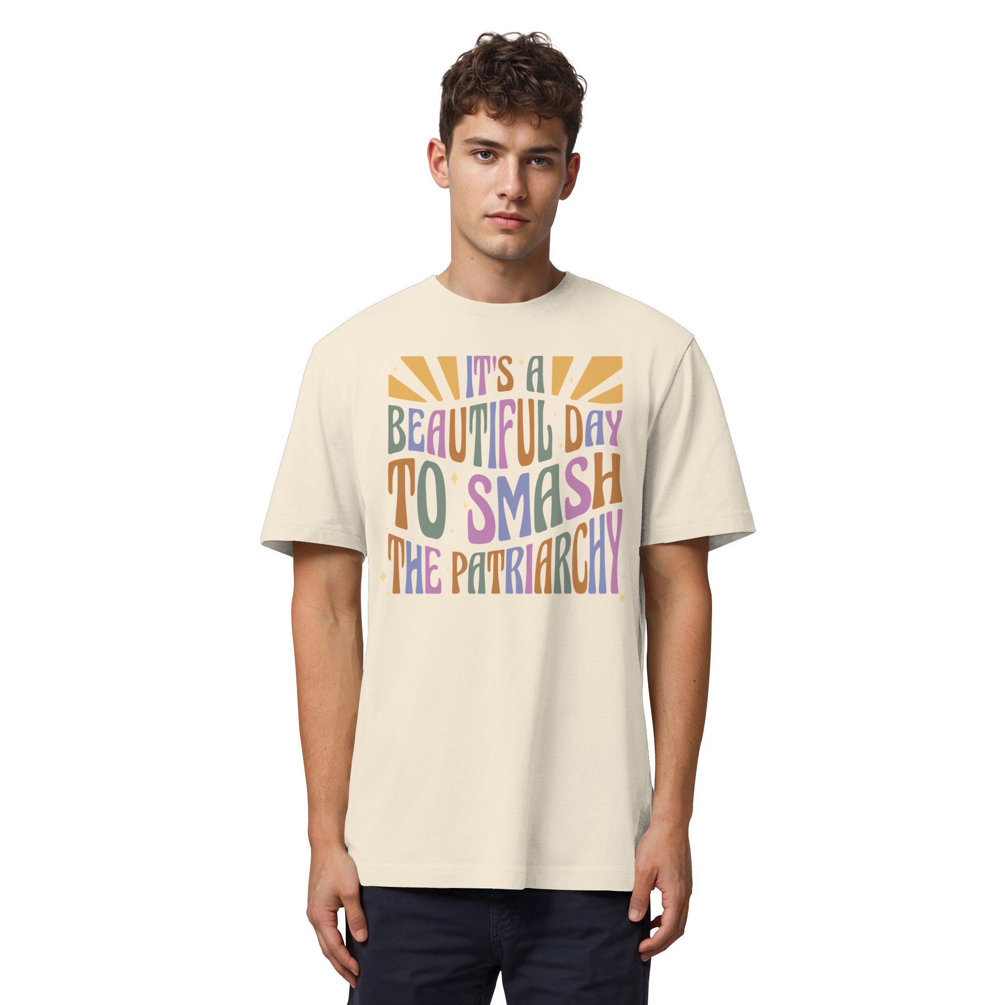 It's a Beautiful Day to Smash the Patriarchy - Organic Heavy T-Shirt