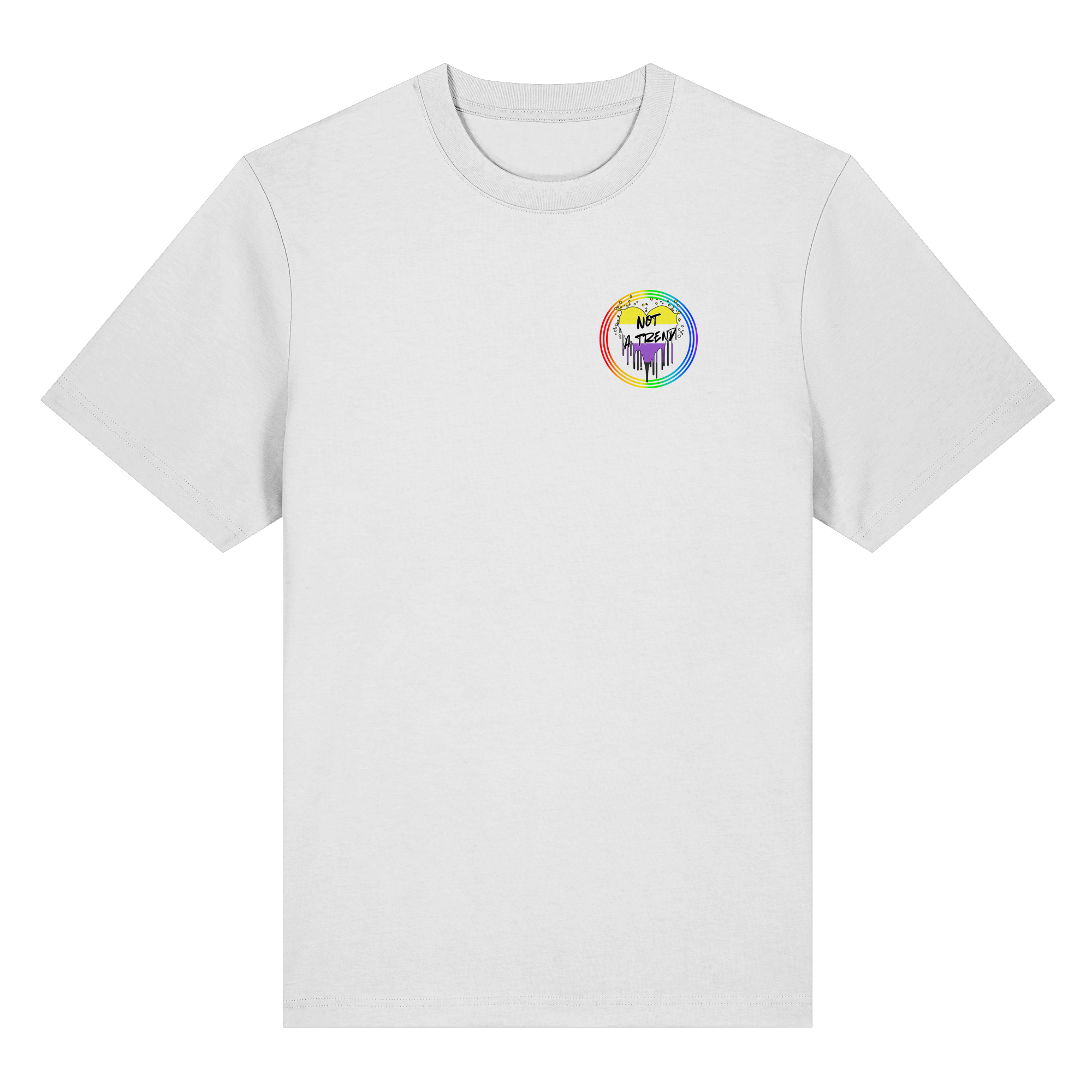Nonbinary Not a Trend "Regenbogenkreis Edition" - Organic Heavy T-Shirt