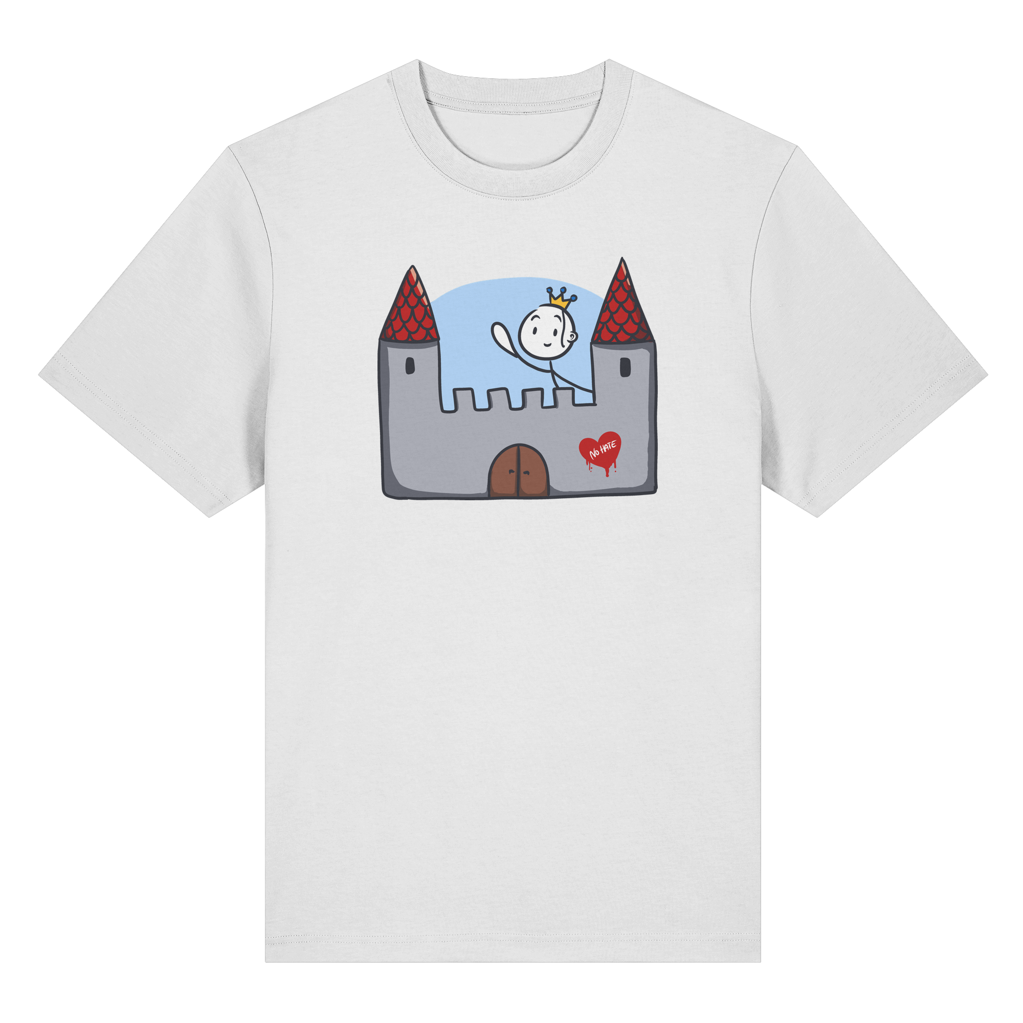 Seelenmännchen "Schloss Edition" Frontprint (hell) - Organic Heavy T-Shirt