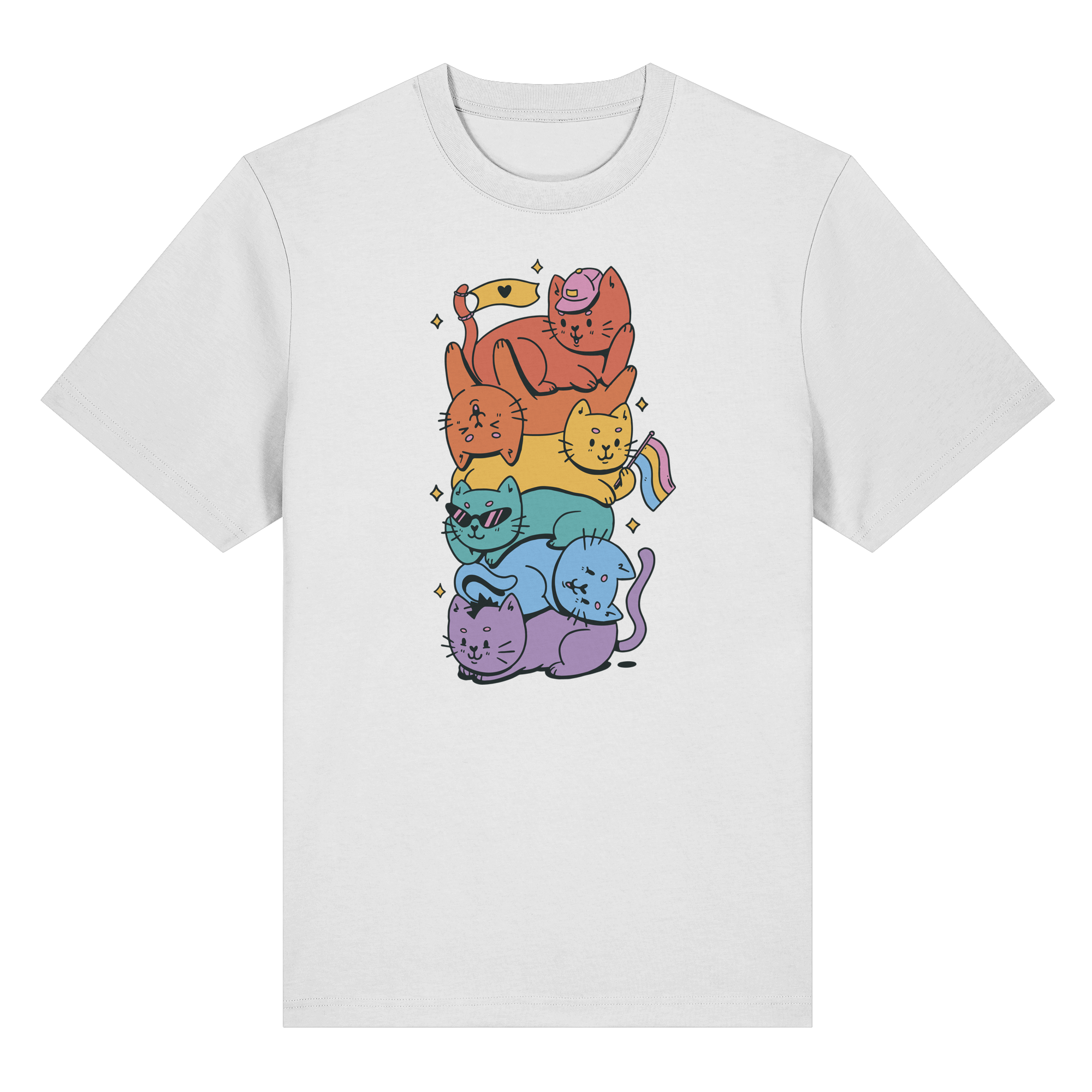 LGBTQ+ Katzen - Organic Heavy T-Shirt