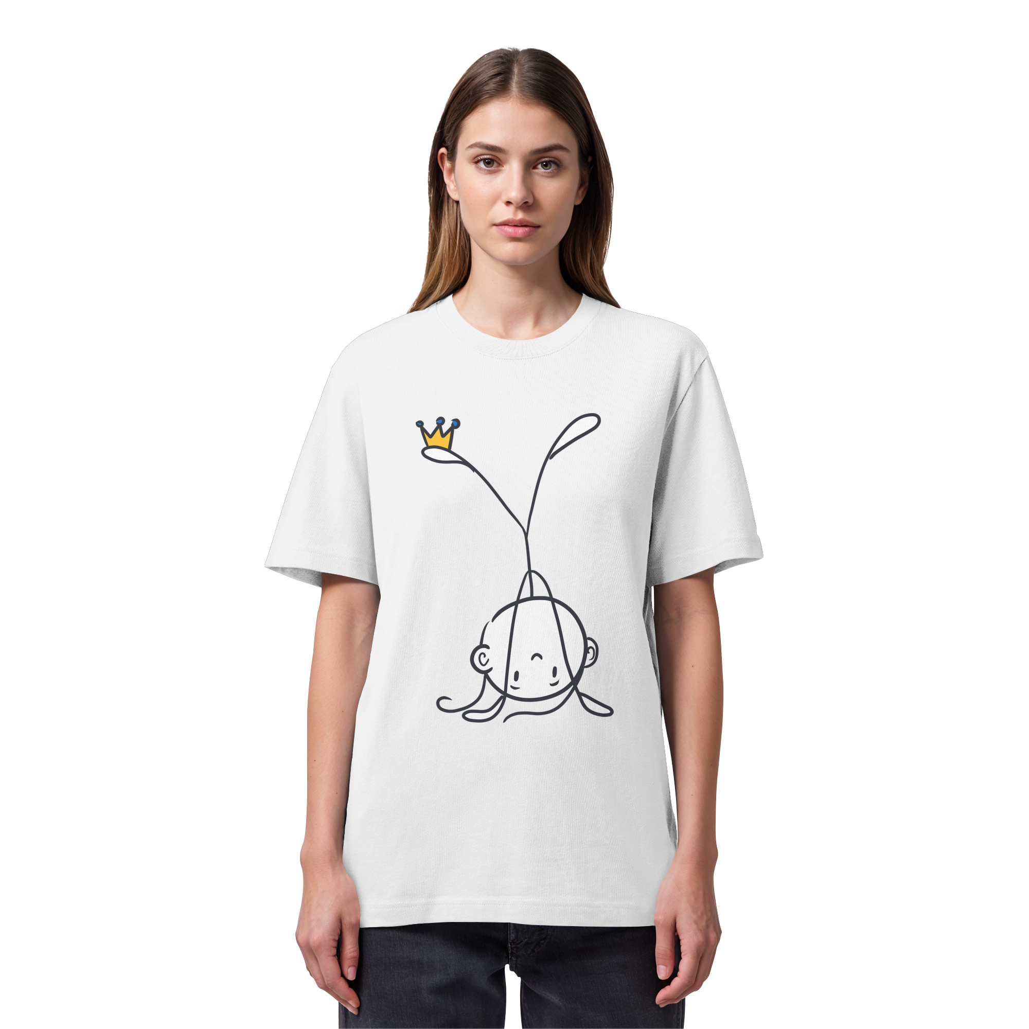 Seelenmännchen "Handstand Edition" Frontprint (hell) - Organic Heavy T-Shirt