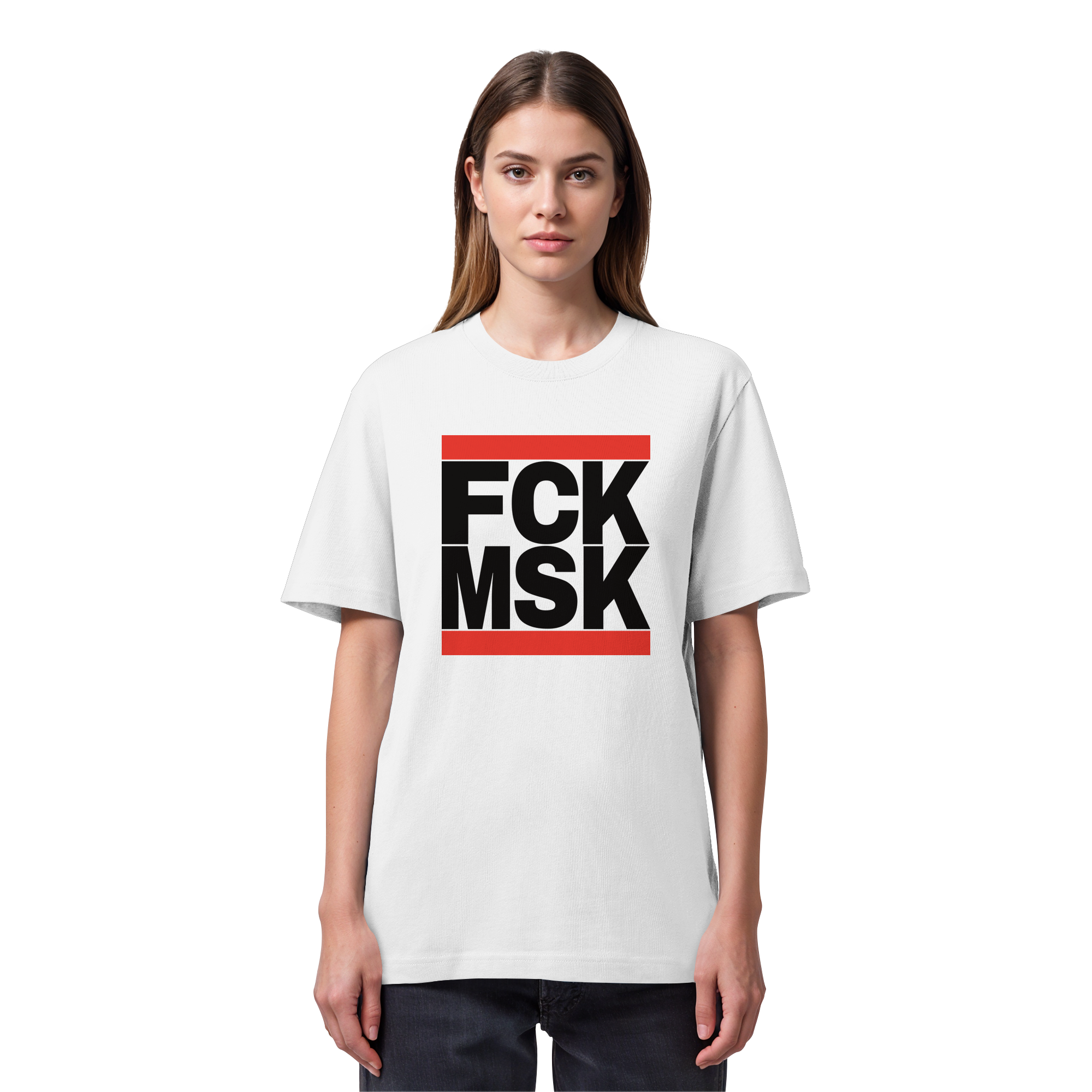 FCK MSK (schwarze Schrift) - Organic Heavy T-Shirt