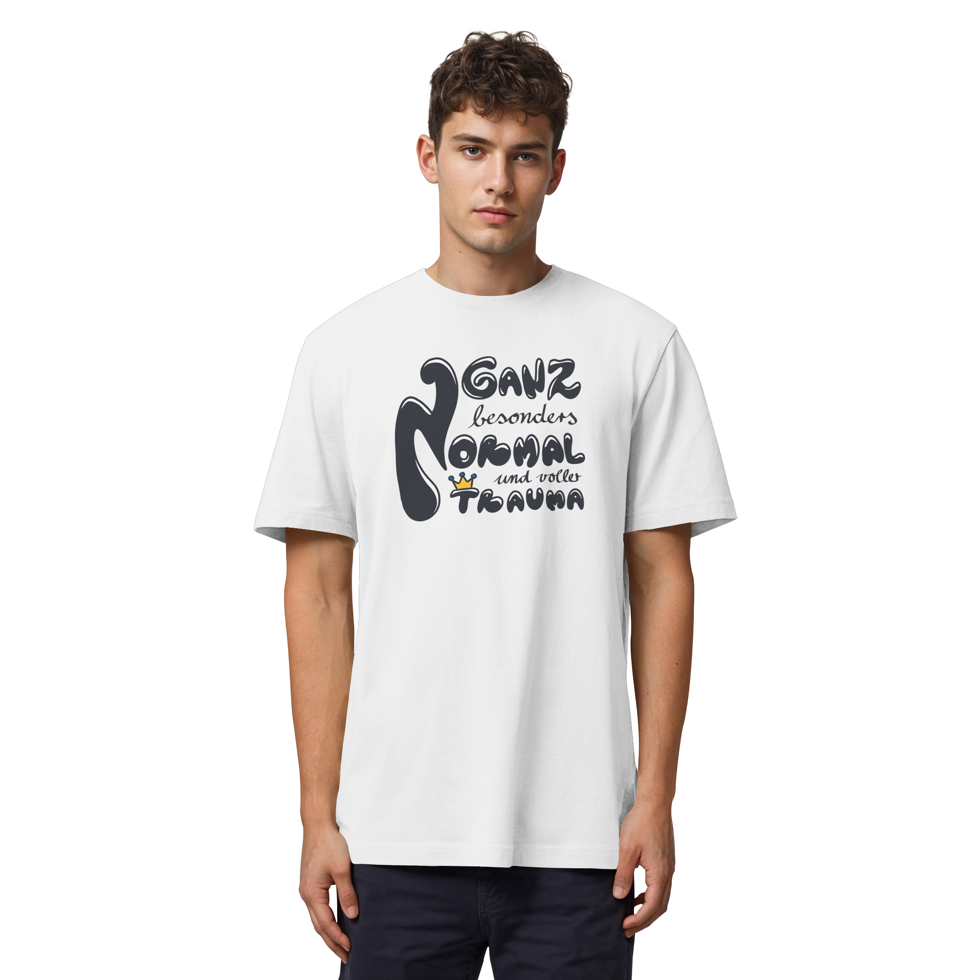 Ganz besonders Normal und voller Trauma "Schwarze Edition" - Organic Heavy T-Shirt