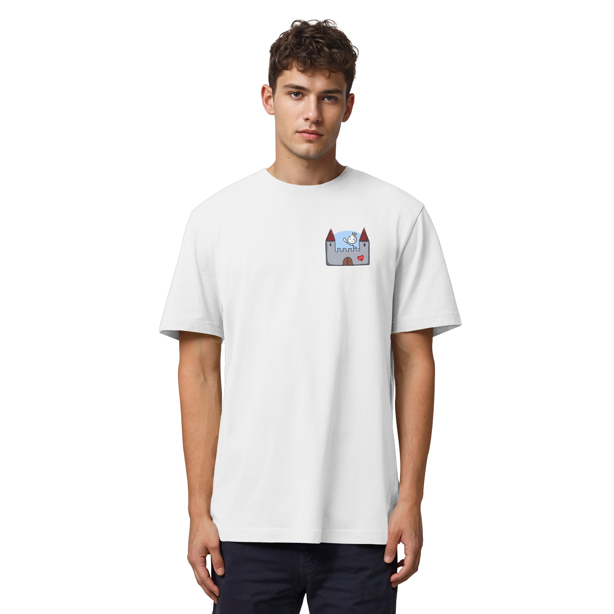 Hier und jetzt bin ich in Sicherheit "Schwarze Edition" Backprint - Organic Heavy T-Shirt