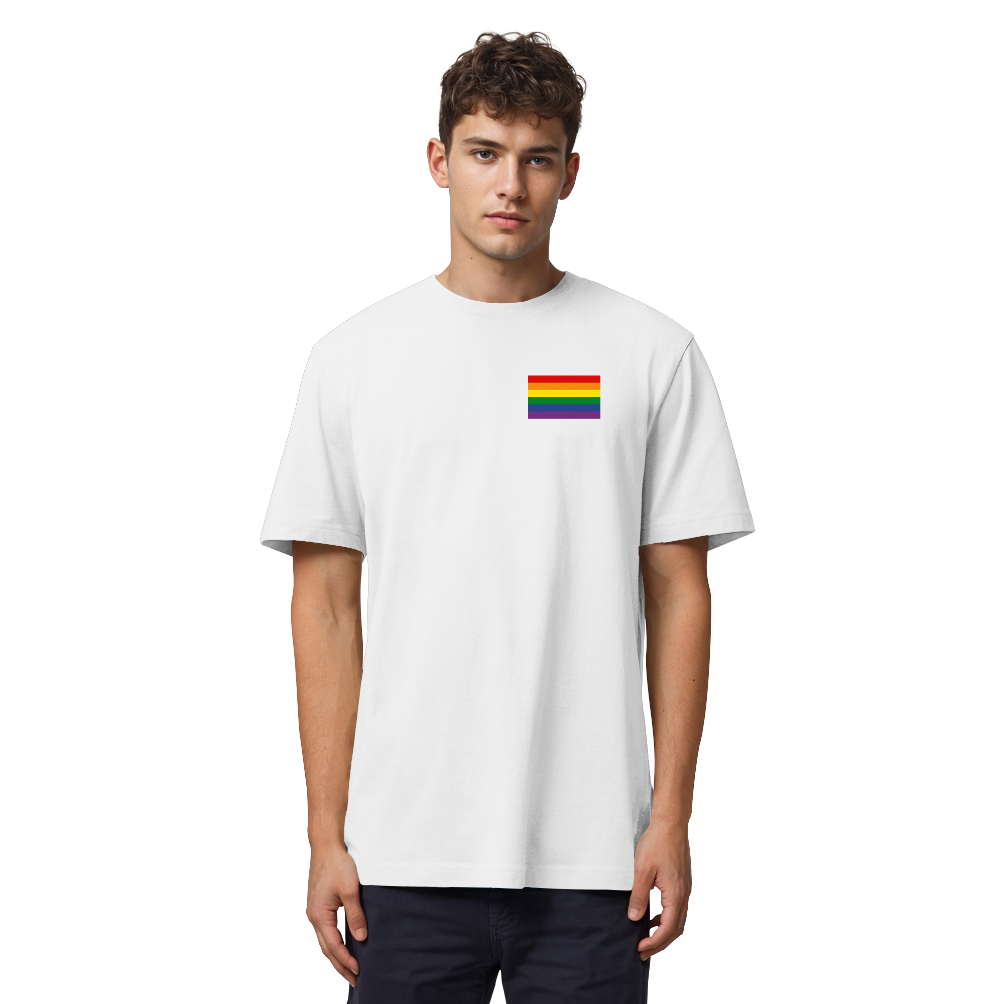 Regenbogen Pride Flag - Organic Heavy T-Shirt