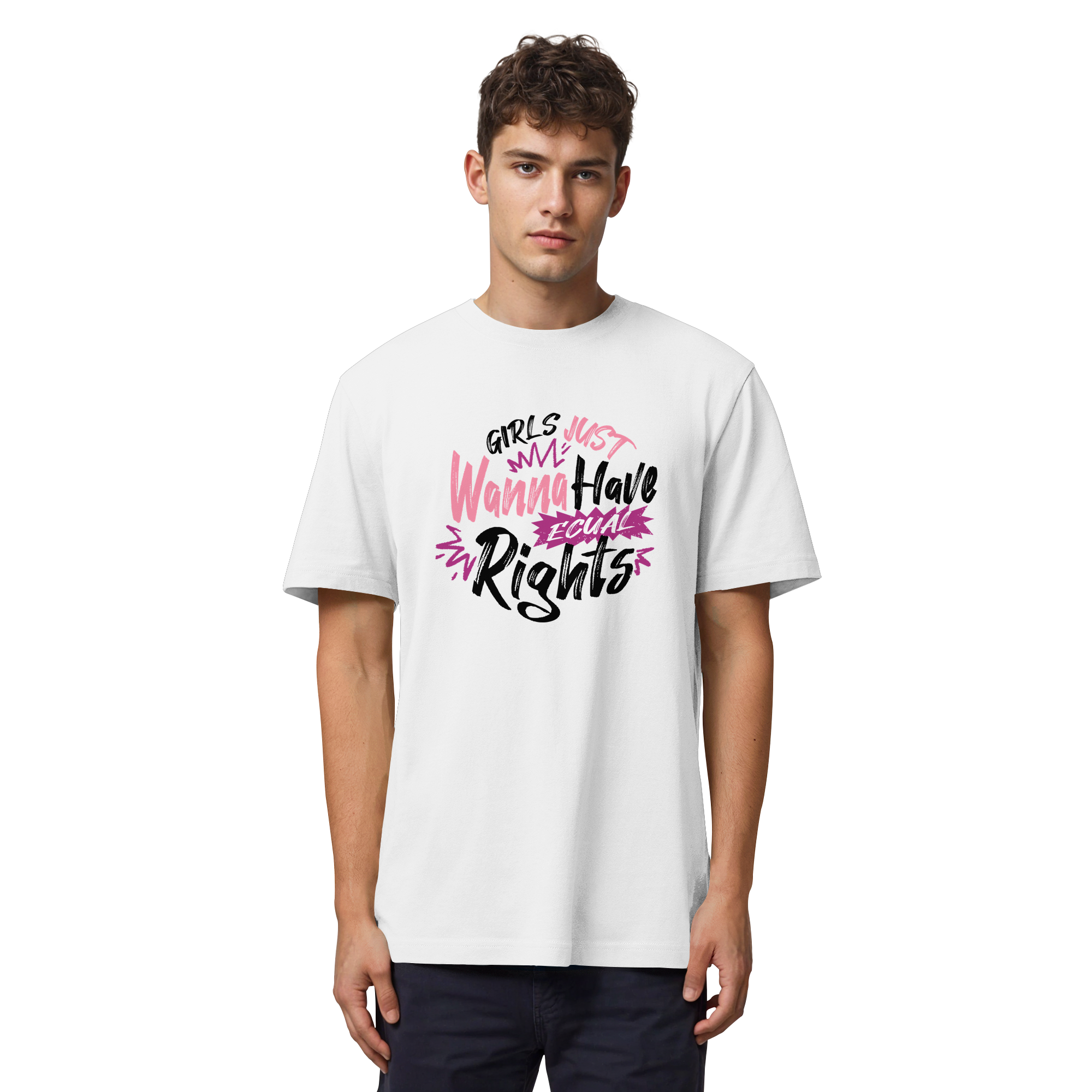Girls Just Wanna Have Equal Rights - Organic Heavy T-Shirt