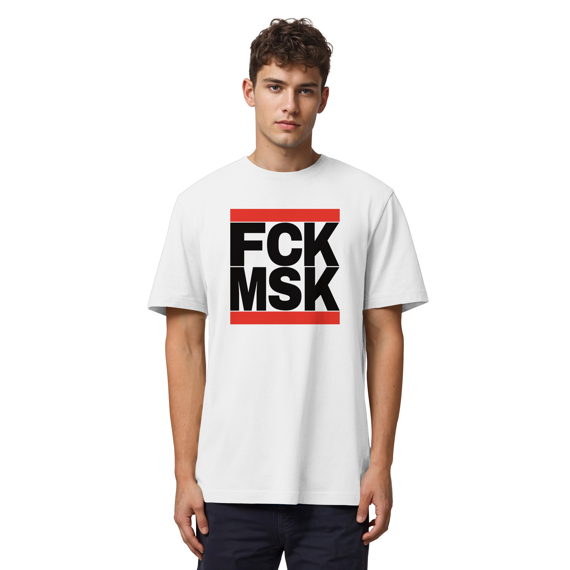 FCK MSK (schwarze Schrift) - Organic Heavy T-Shirt