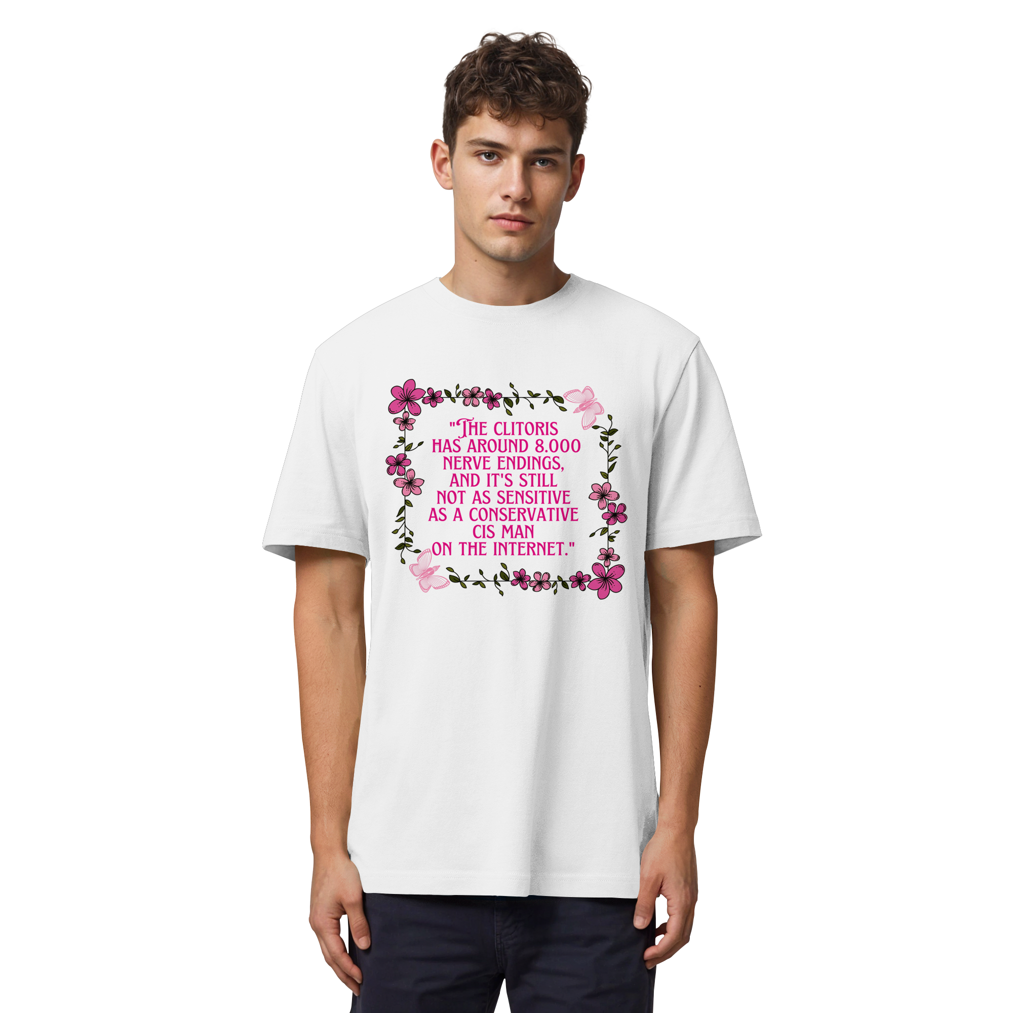 The Clitoris has around 8.000 Nerve Endings - Organic Heavy T-Shirt