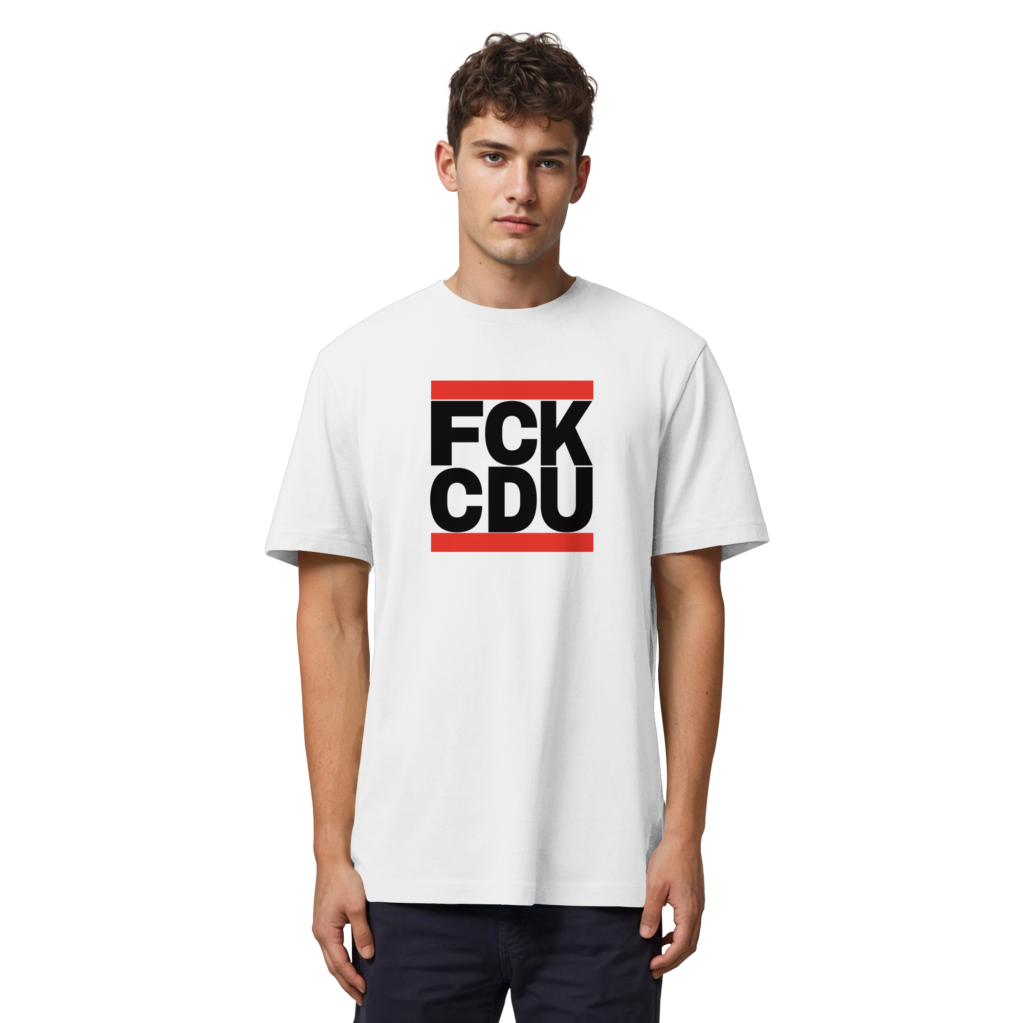 FCK CDU (schwarze Schrift) - Organic Heavy T-Shirt