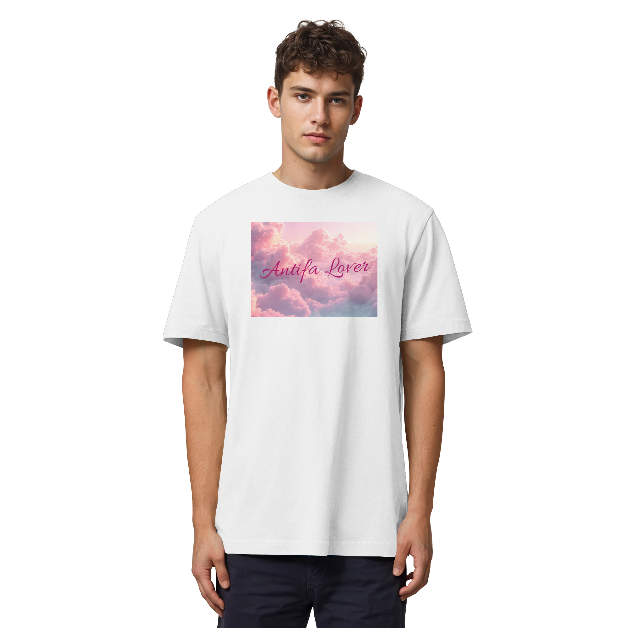 Antifa Lover Backprint - Organic Heavy T-Shirt