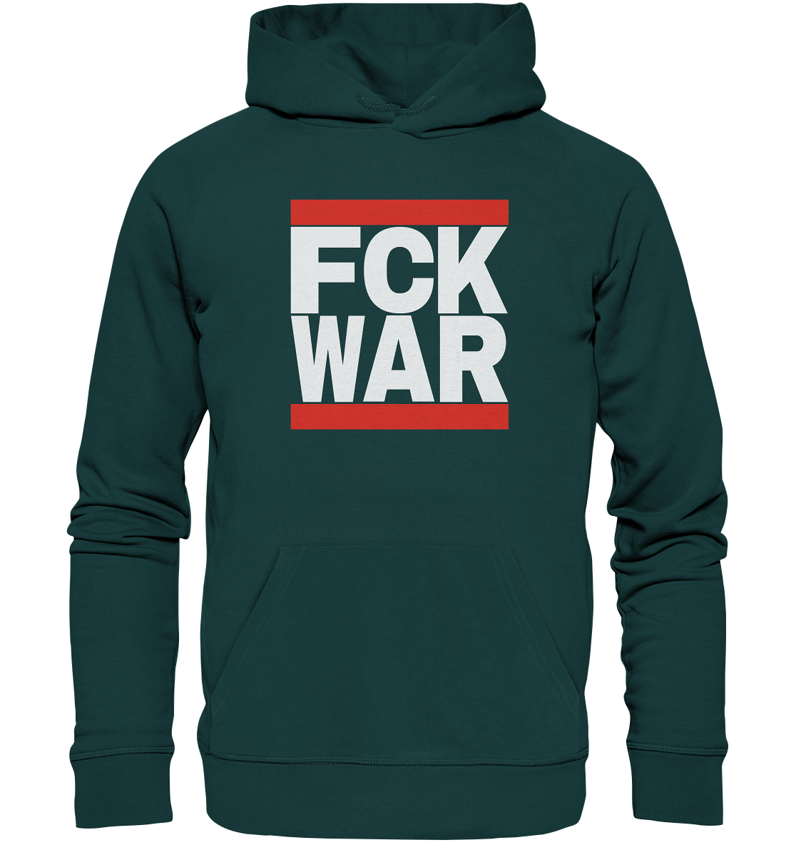 FCK WAR (weiße Schrift) - Organic Hoodie