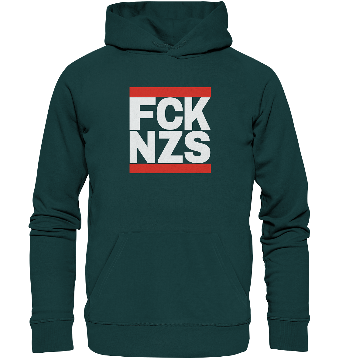 FCK NZS (weiße Schrift) - Organic Hoodie