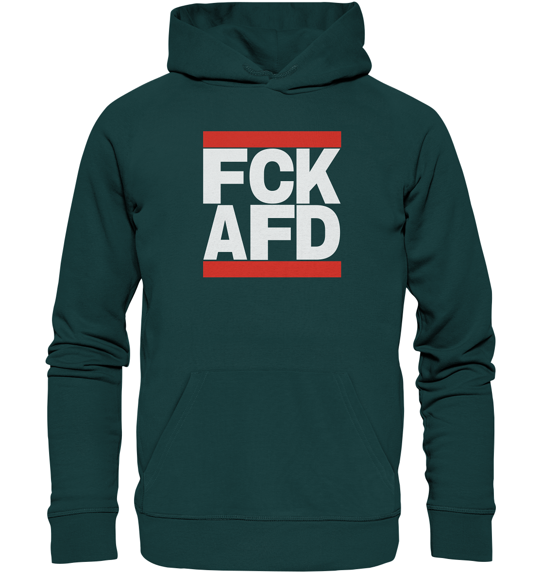 FCK AFD (weiße Schrift) - Organic Hoodie