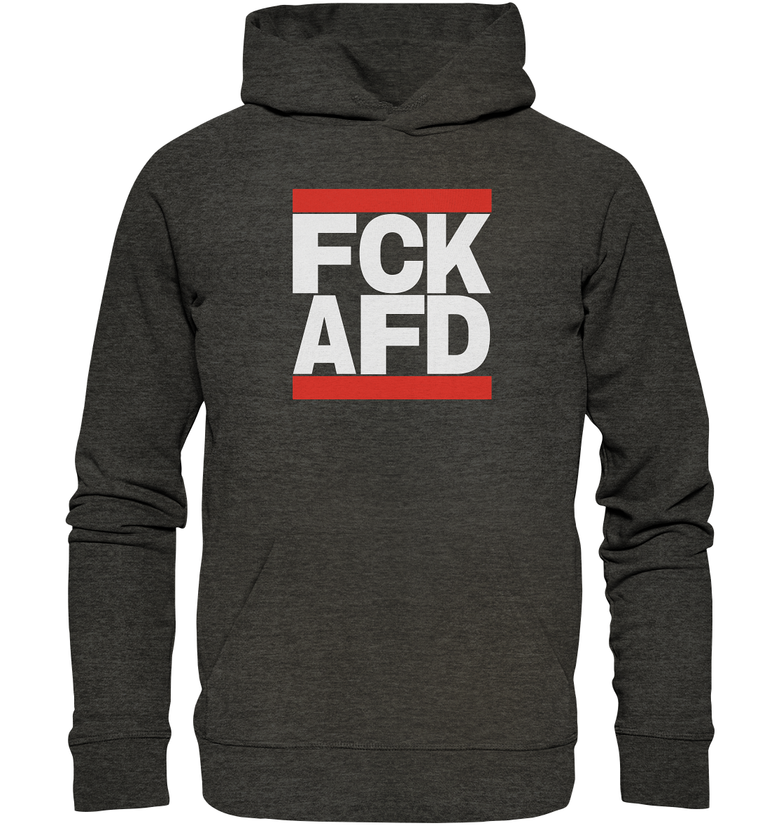FCK AFD (weiße Schrift) - Organic Hoodie