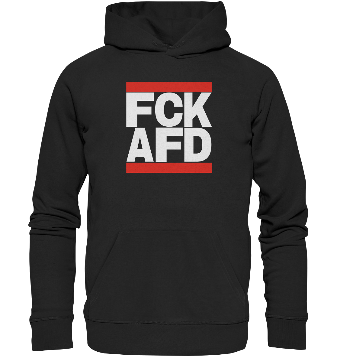 FCK AFD (weiße Schrift) - Organic Hoodie