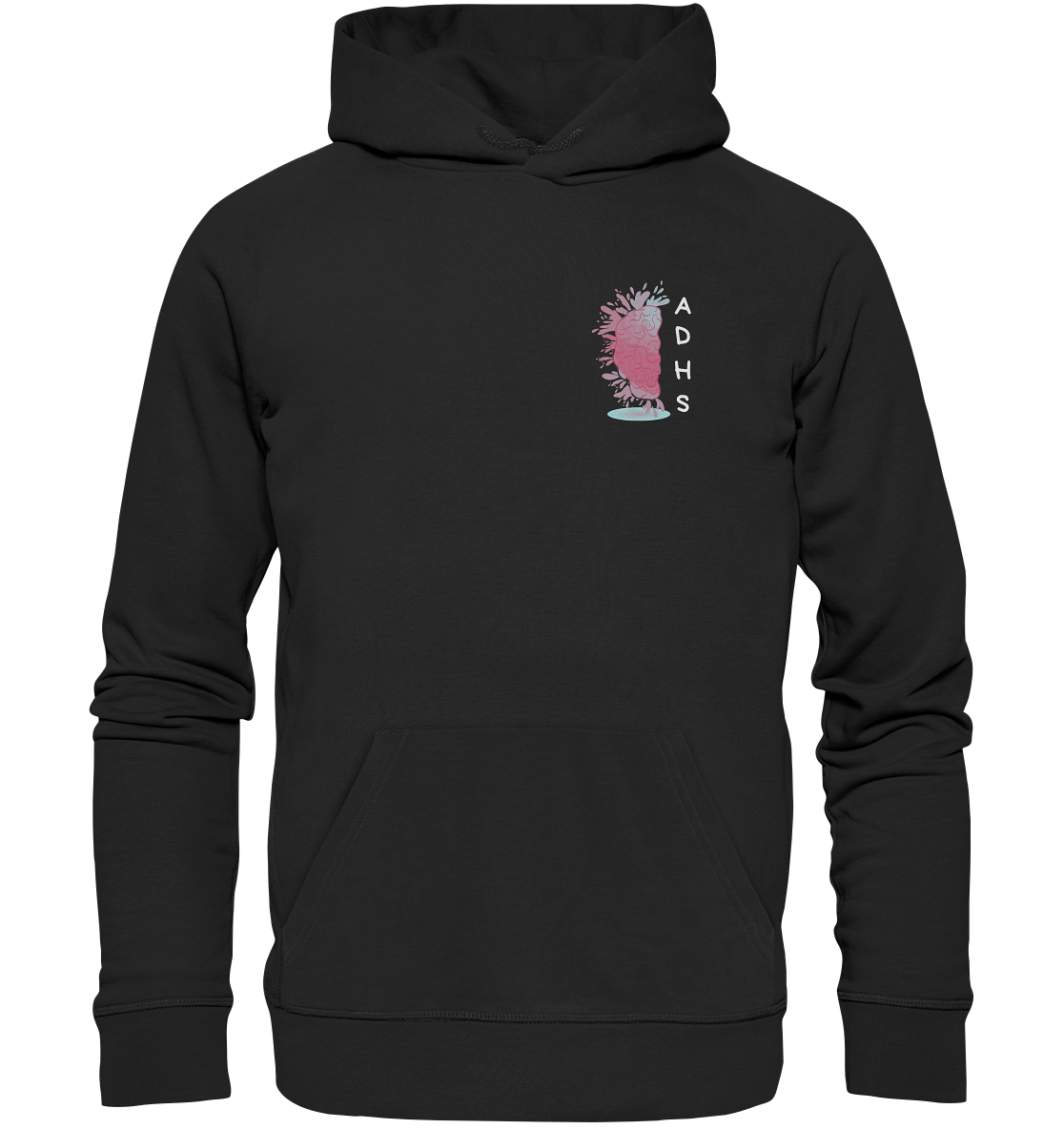 ADHS Aktiv Direkt Humorvoll Sozial Backprint - Organic Hoodie