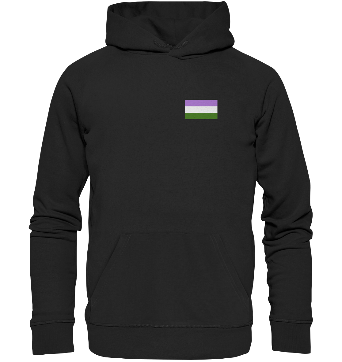 Genderqueer Pride Flag - Organic Hoodie