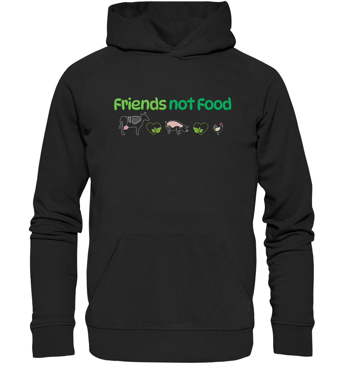 Friends Not Food - Organic Hoodie