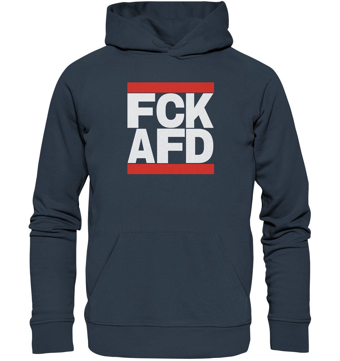 FCK AFD (weiße Schrift) - Organic Hoodie