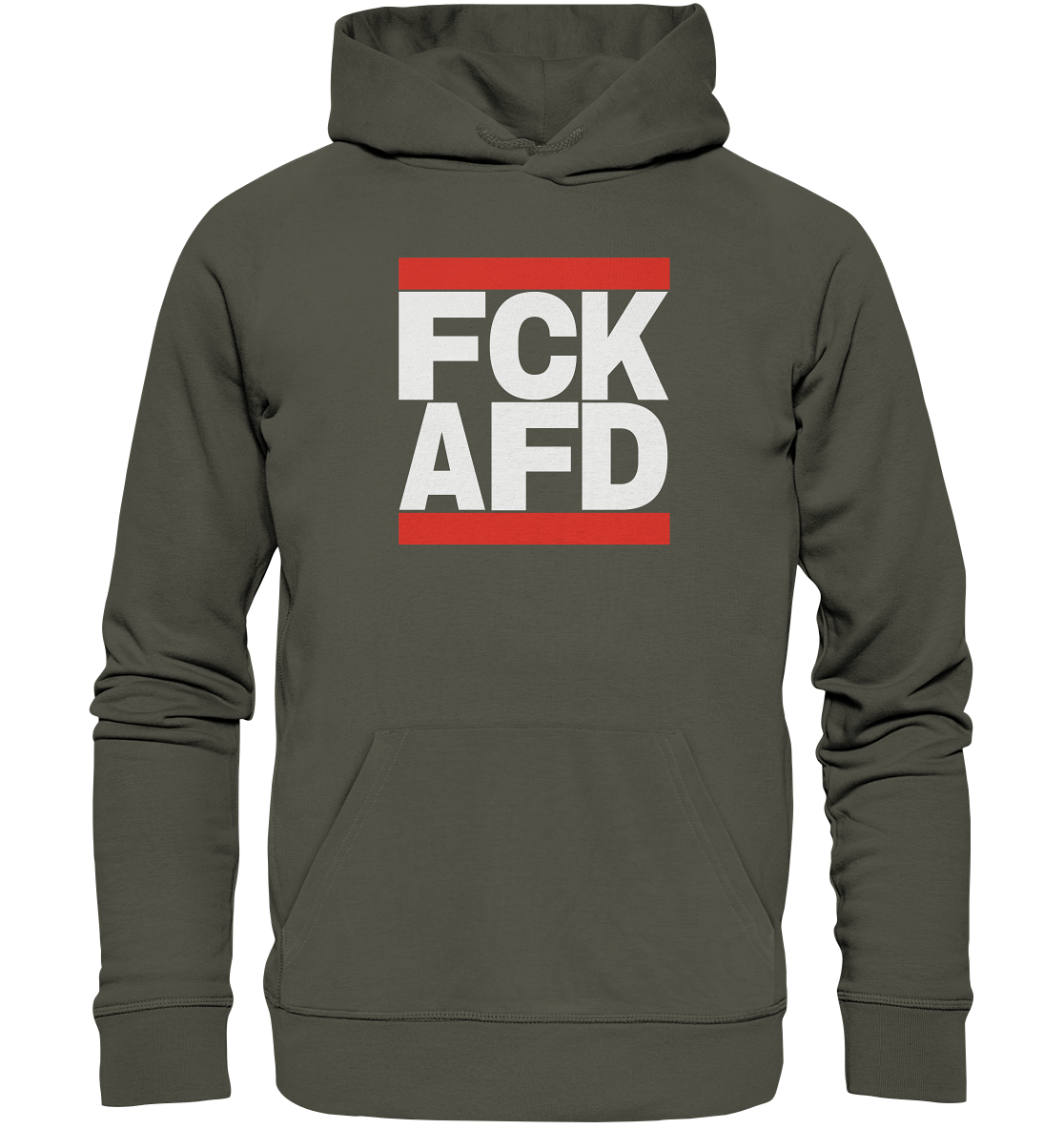 FCK AFD (weiße Schrift) - Organic Hoodie