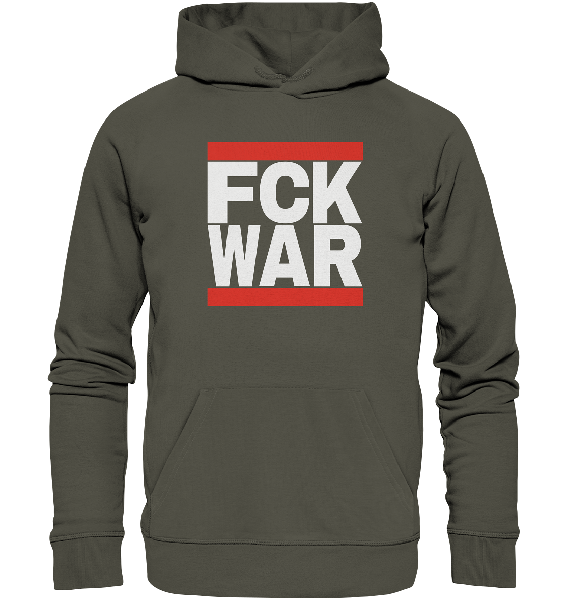 FCK WAR (weiße Schrift) - Organic Hoodie