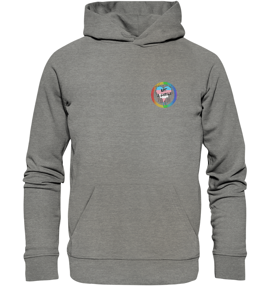 Trans Not a Choice "Regenbogenkreis Edition" - Organic Hoodie