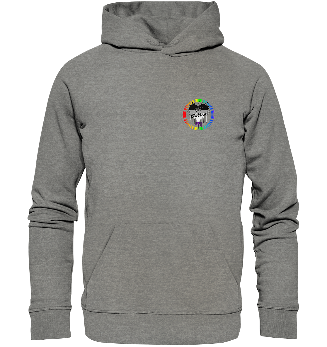 Asexual Not Broken "Regenbogenkreis Edition" - Organic Hoodie