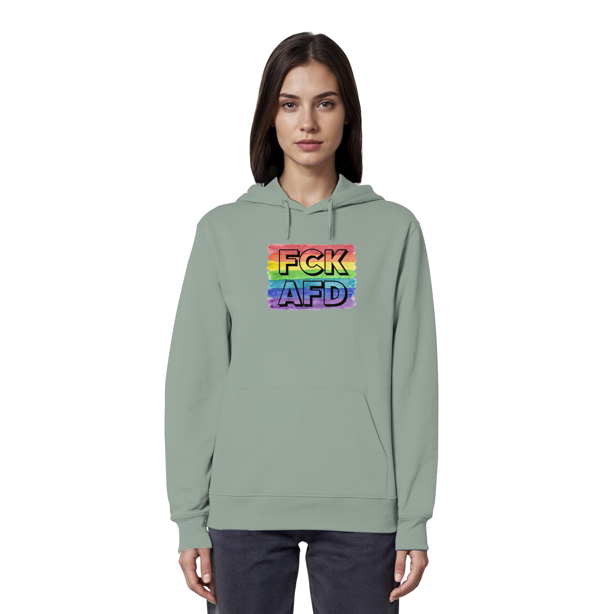 FCK AFD "Rainbow Resistance Edition" - Organic Hoodie