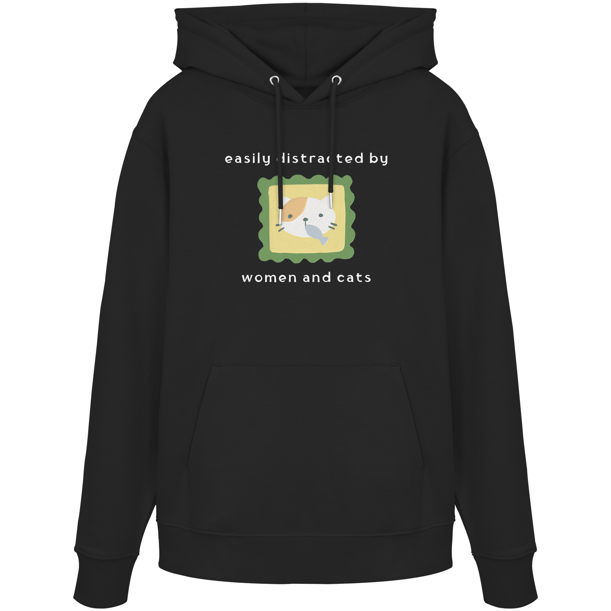 Easily Distracted by Women and Cats - Organic Hoodie