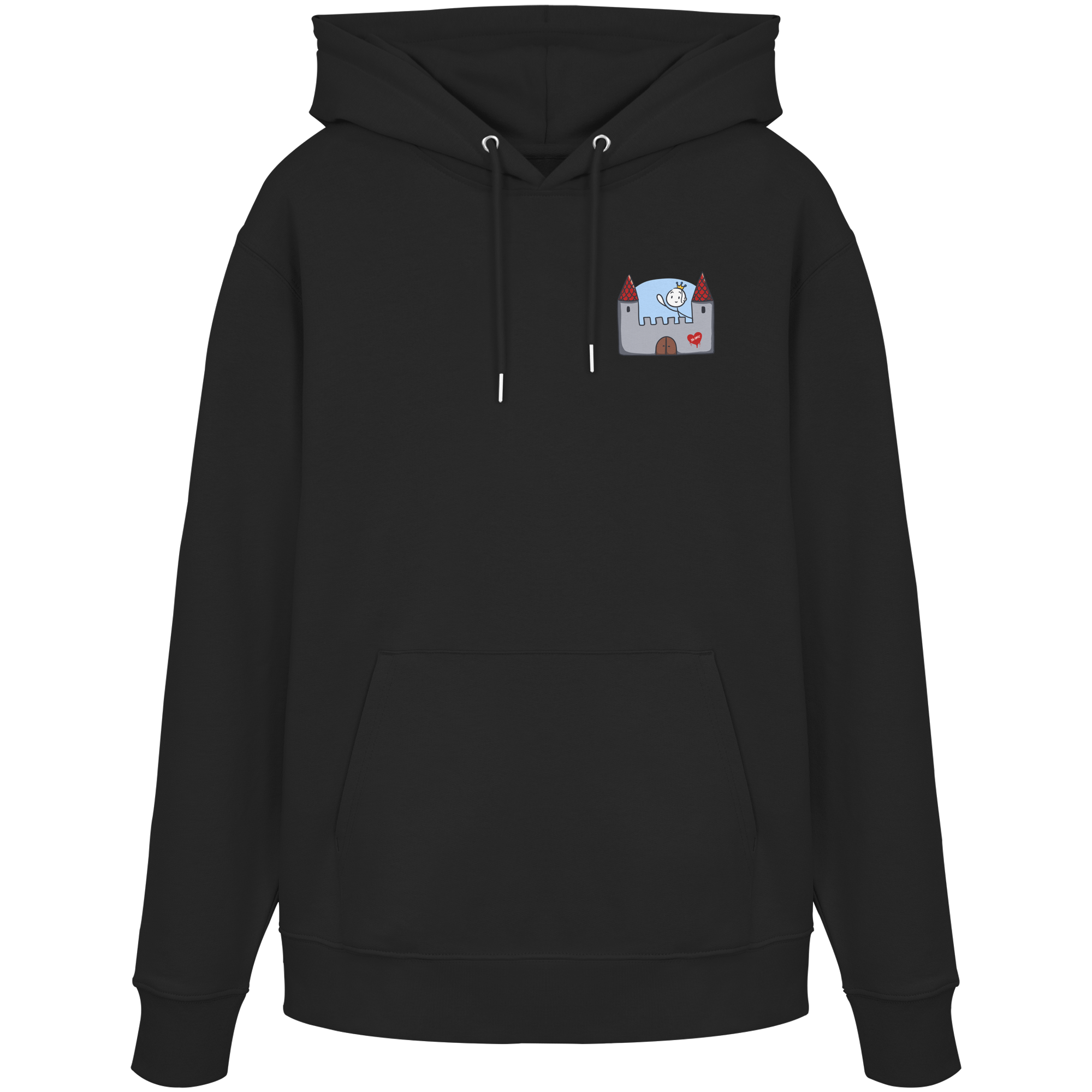 Hier und jetzt bin ich in Sicherheit "Bunte Edition" Backprint - Organic Hoodie